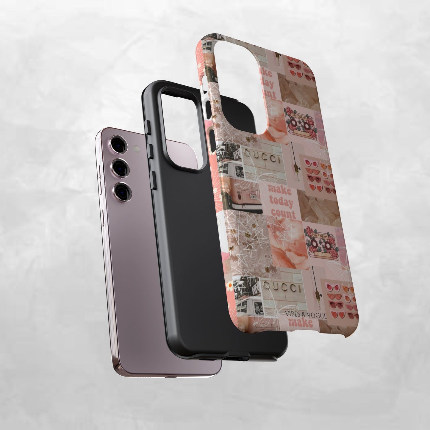 Stylish Phone Case for Trendsetters, Customizable Smartphone Cover, Vibes & Vogue Design, Floral Aesthetic Gift, Unique Tech Accessory