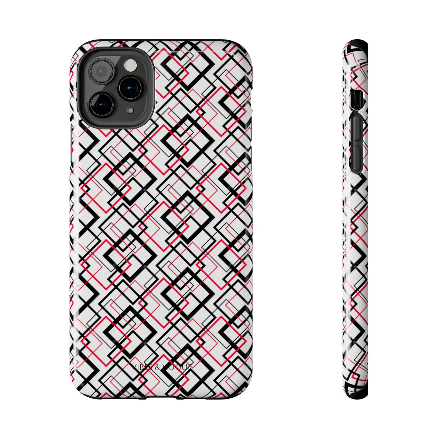 Stylish Geometric Tough Phone Case - Modern Design for Trendsetters