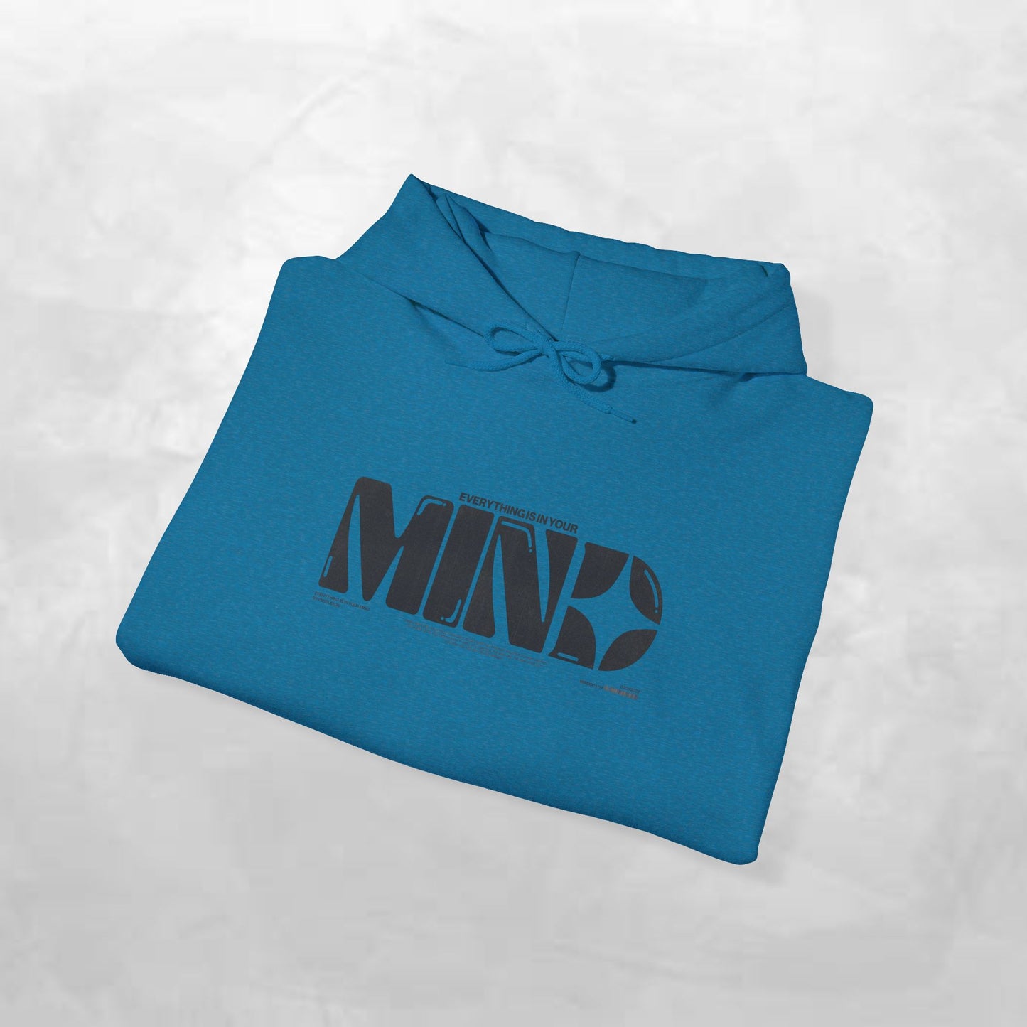 Mind Logo Hoodie — Minimalist Black Typography Pullover
