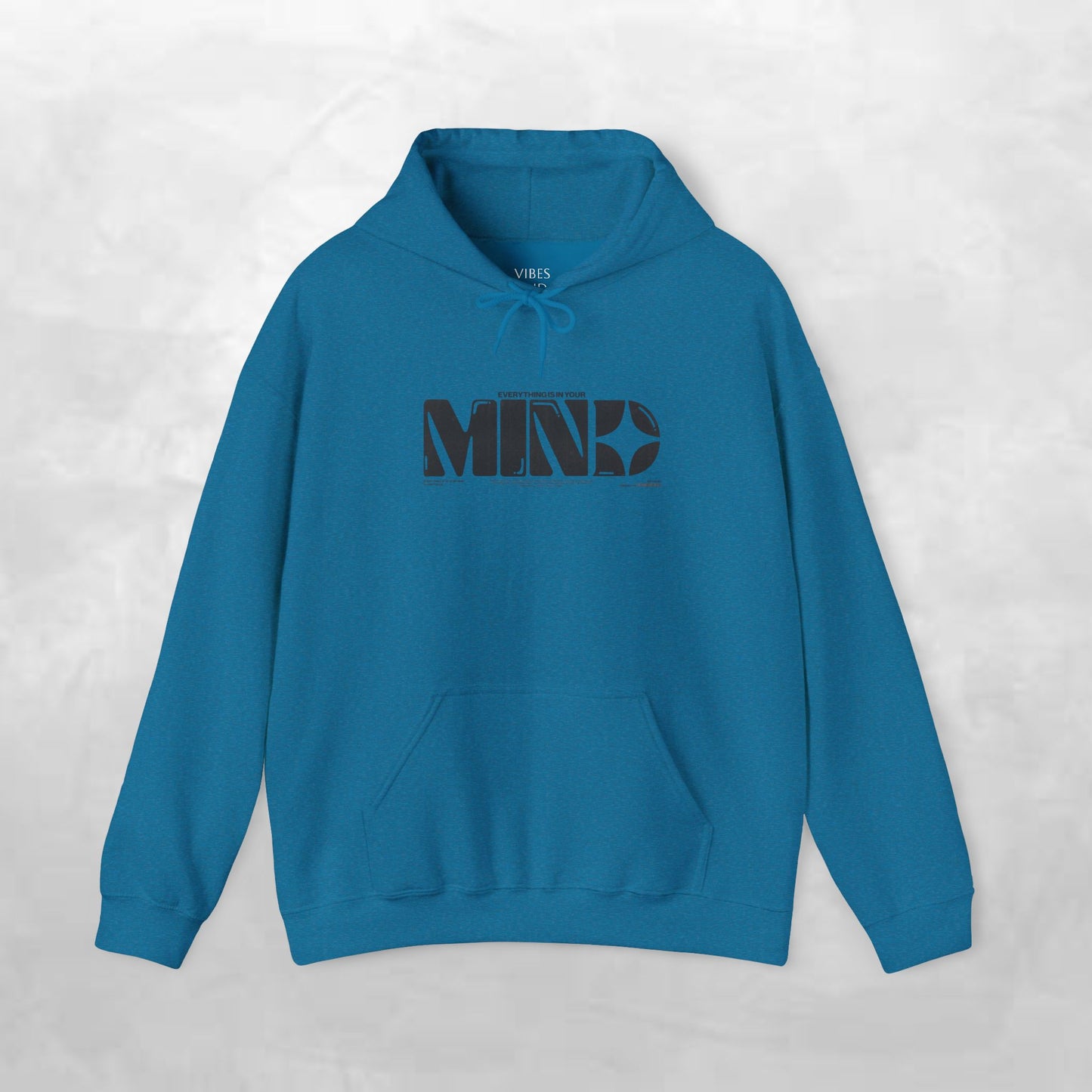Mind Logo Hoodie — Minimalist Black Typography Pullover