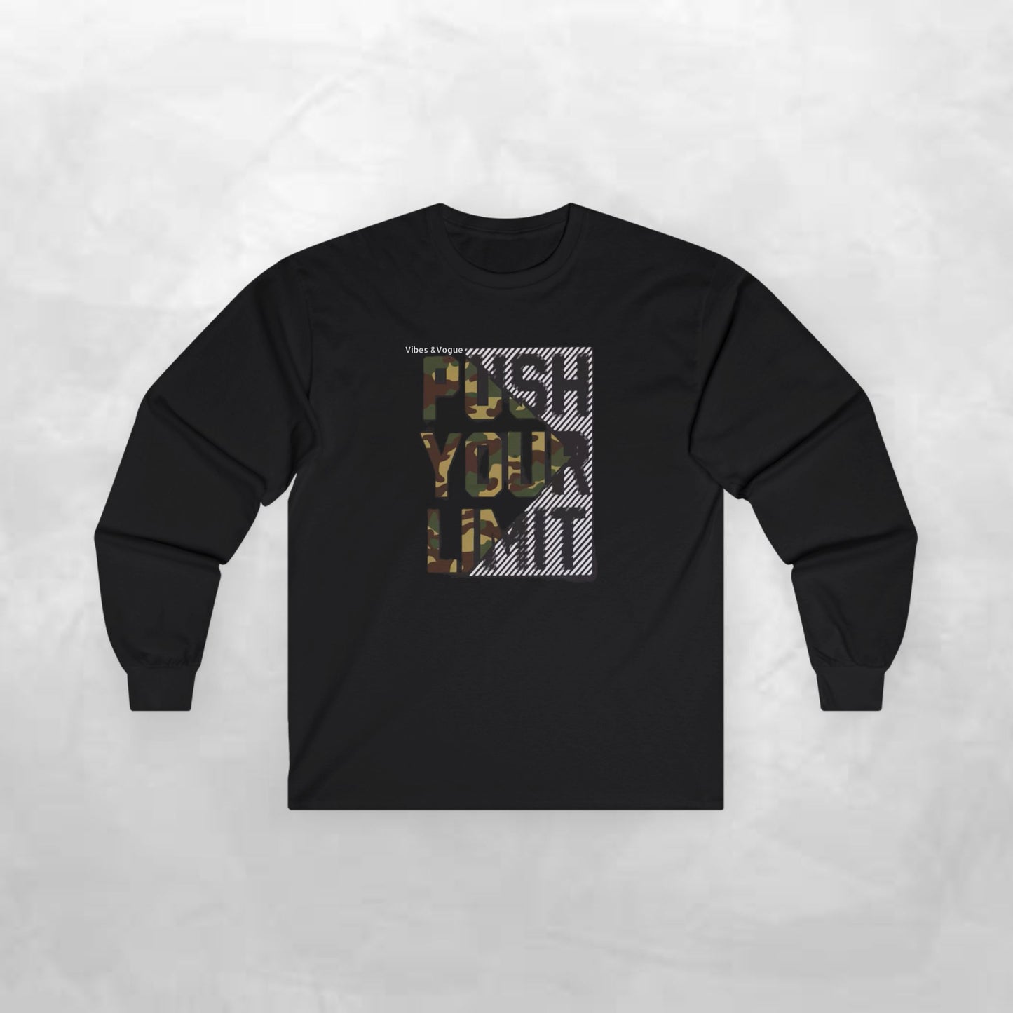 Unisex Ultra Cotton Long Sleeve Tee - "Push Your Limit" Motivational Shirt, Gym Wear, Fitness Gift, Workout Apparel, Casual Style