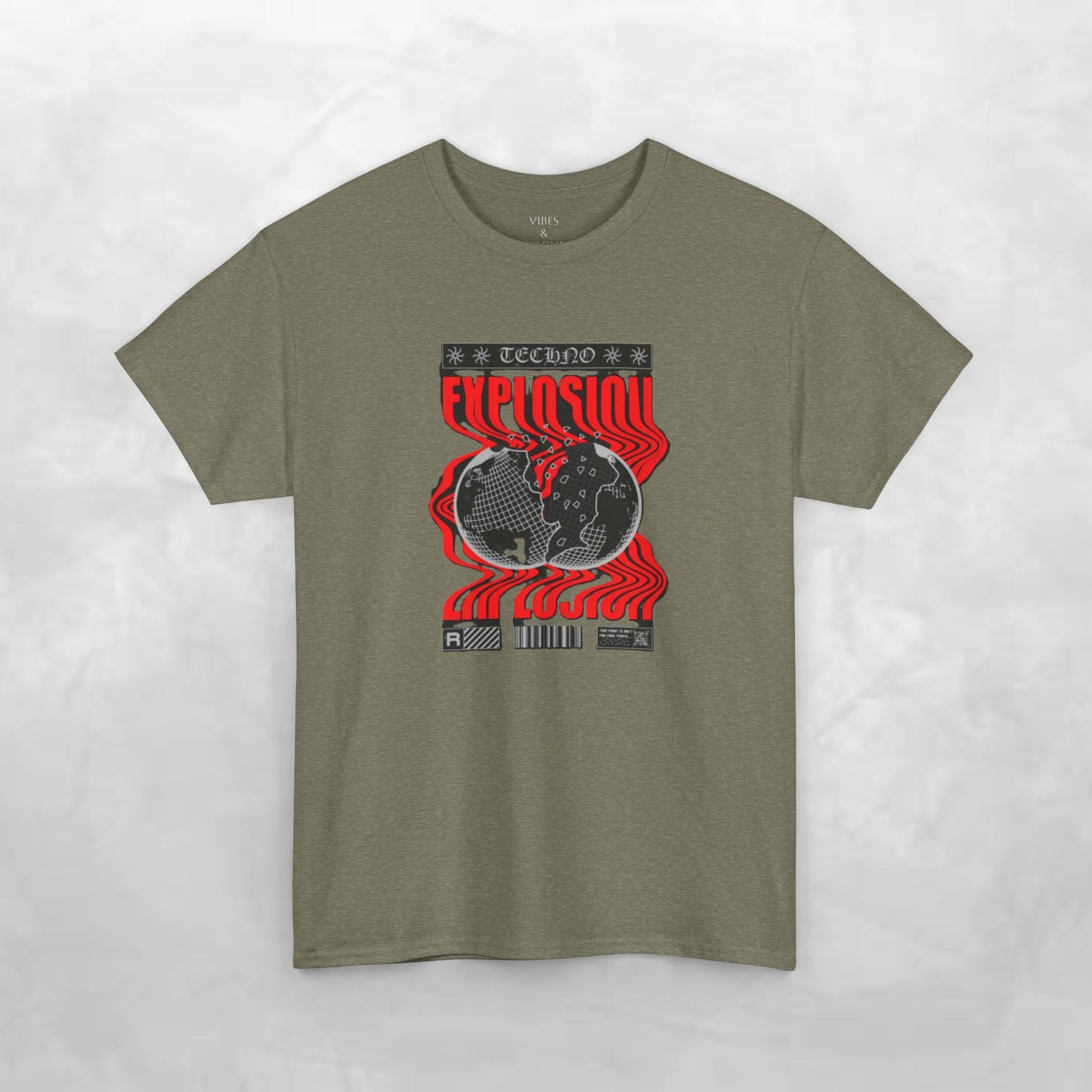 Graphic Tee for Music Lovers, Retro Explosion Design, Unisex Cotton Shirt, Perfect for Festivals, Concerts, Gift Idea