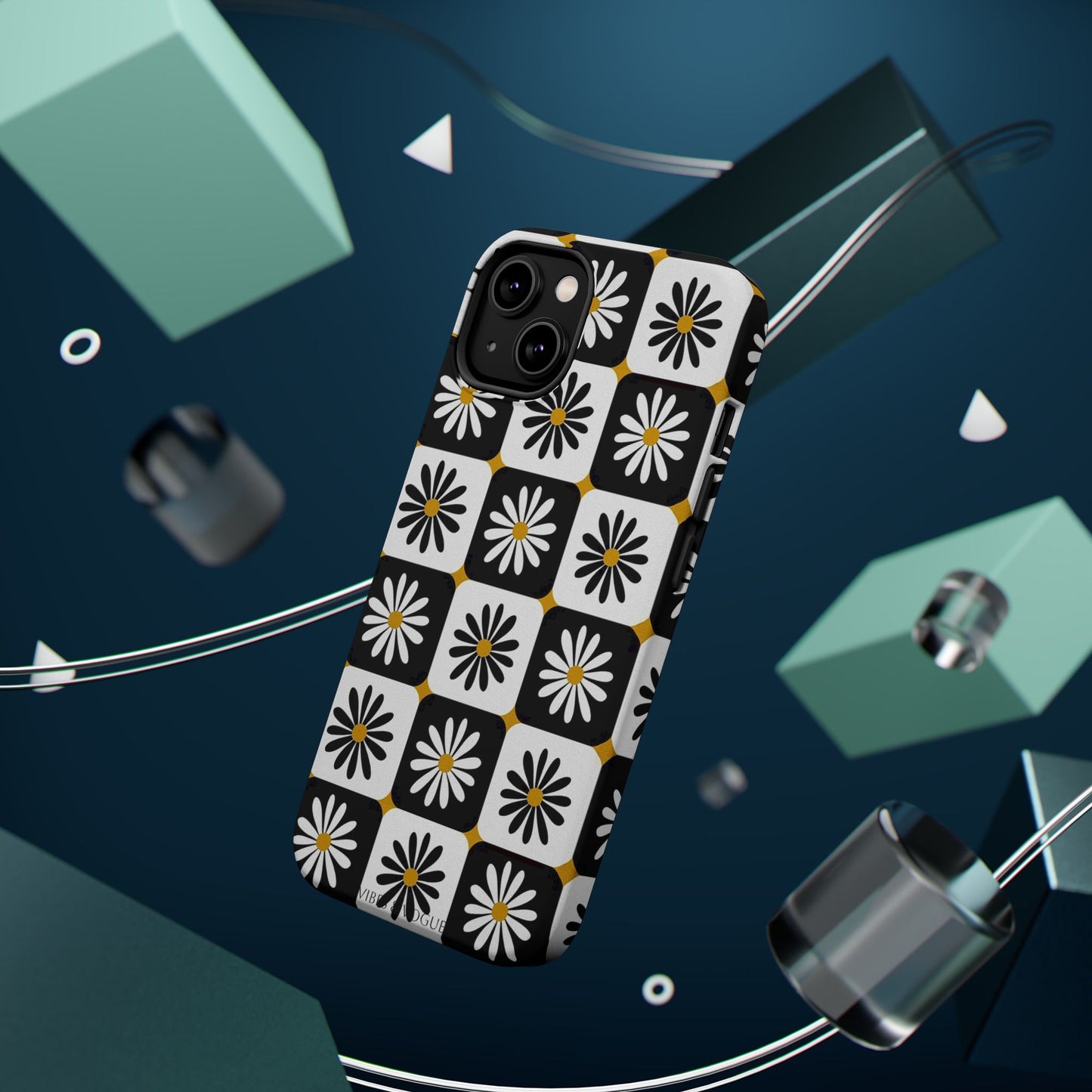 Retro Daisy Magnetic Tough Case - Stylish Protection for Your Phone