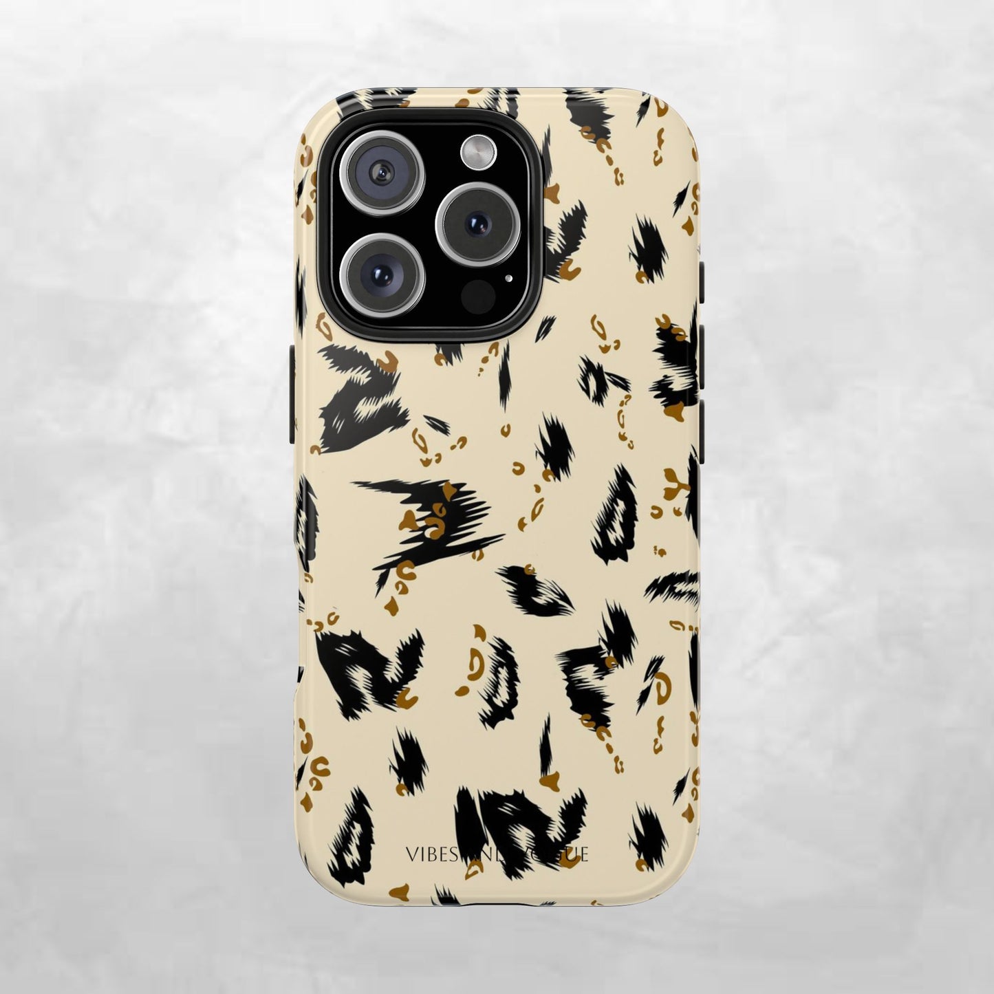 Leopard Splash Tough Phone Case — Protective Animal Print iPhone Cover