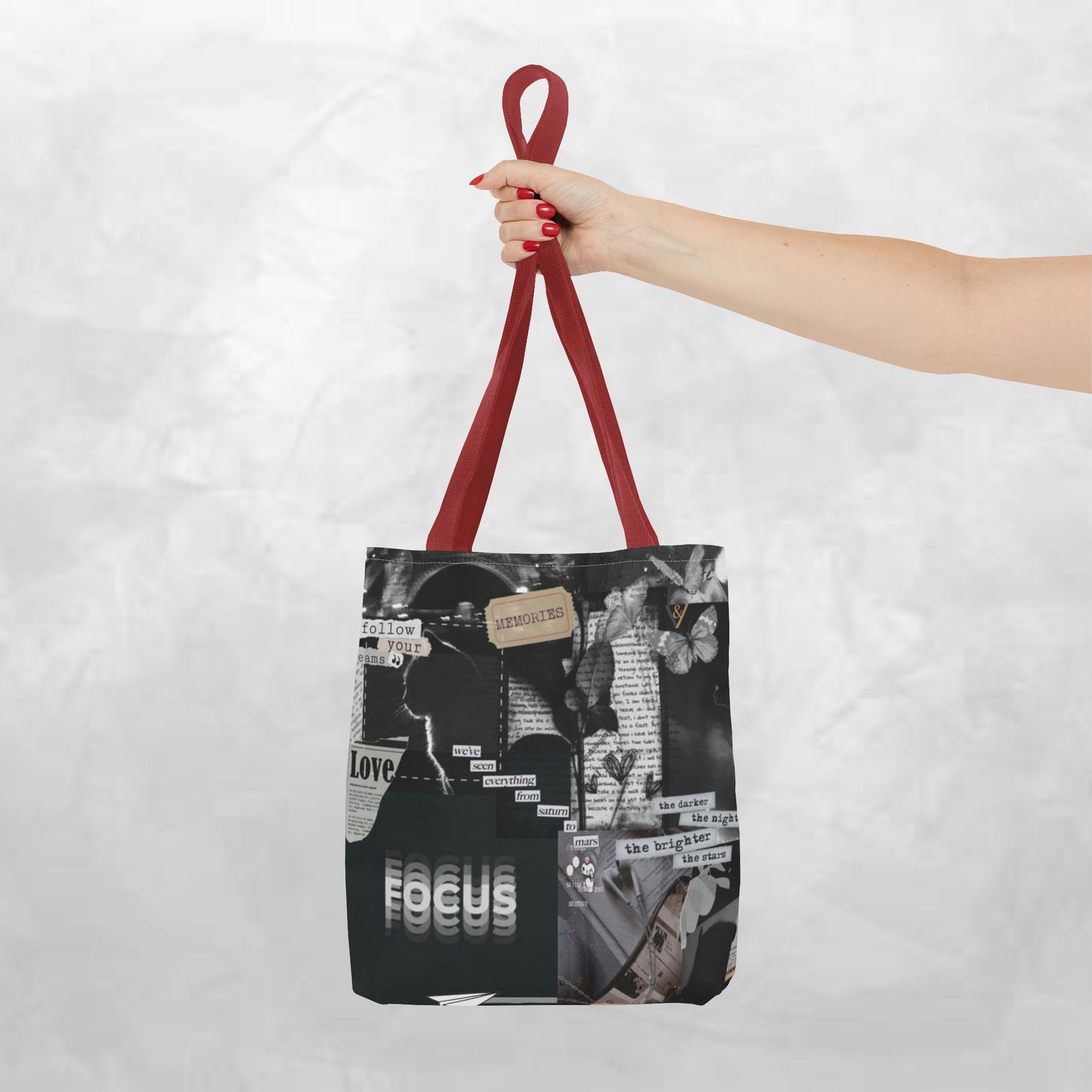 Artistic Tote Bag | Vintage Aesthetic, Collage Design, Sustainable Fashion, Trendy Gift, Eco-Friendly Accessory