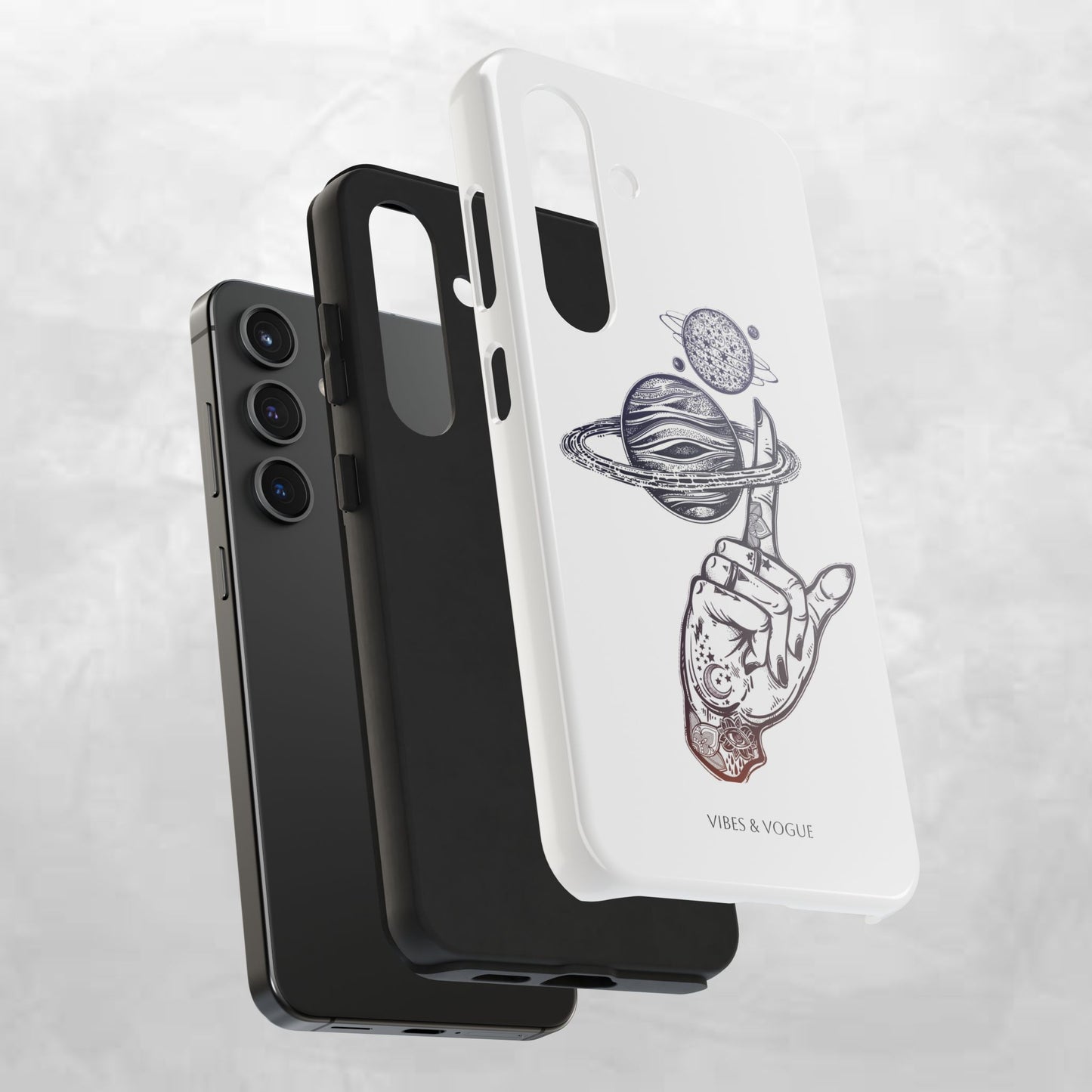 Cosmic Tattoo Phone Case, Unique Galaxy Cell Phone Cover, Gift for Astronomers, Trendy Space Phone Protector, Birthday and Holiday Gift