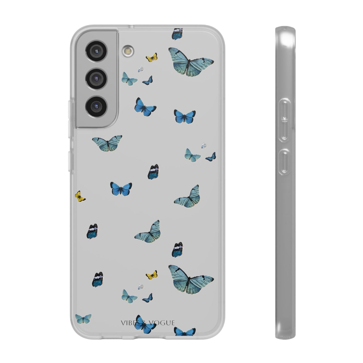 Butterfly Vibes Phone Case, Flexible Phone Cover, Elegant Phone Accessory, Gift for Nature Lovers, Spring Decor, Eco-Friendly Case