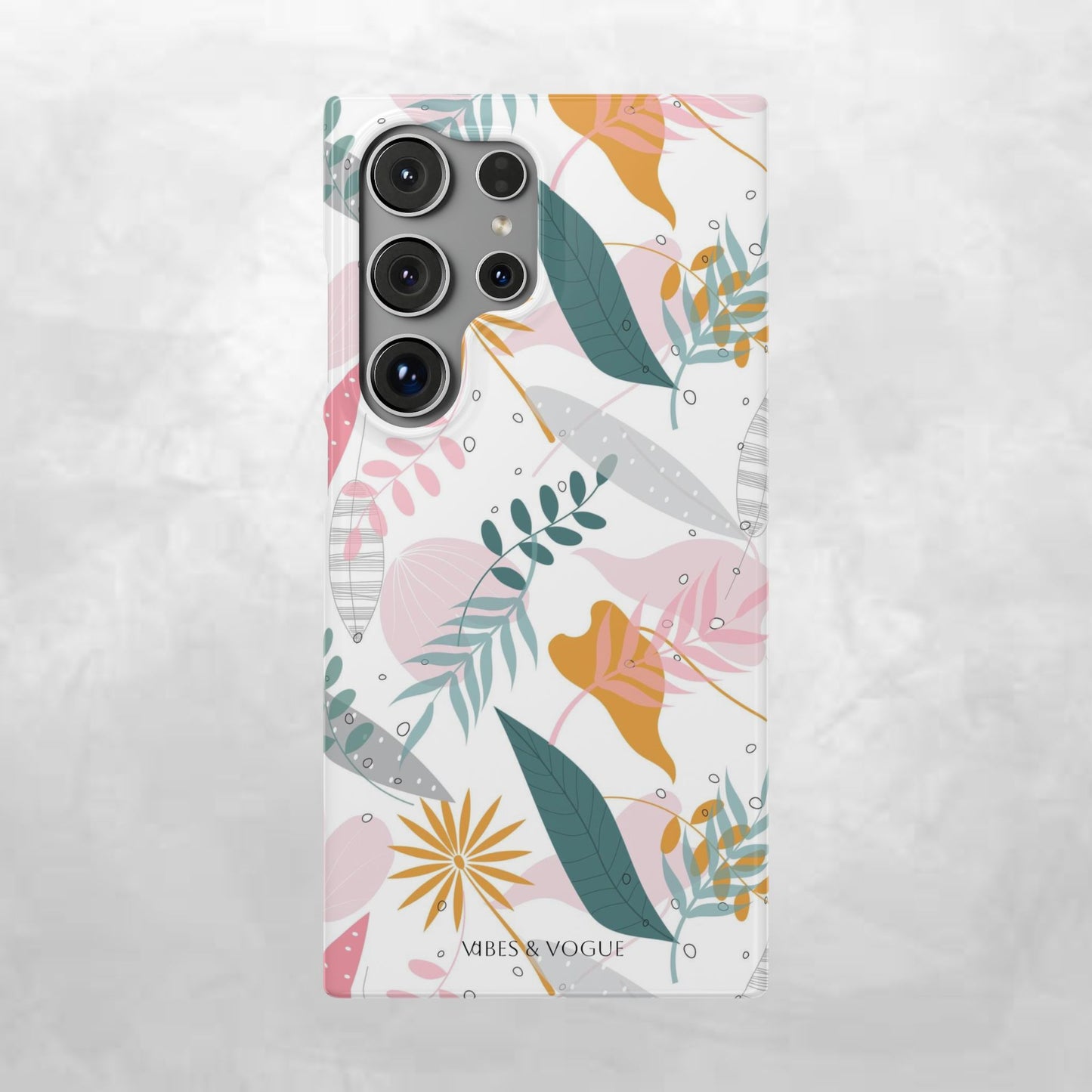 Floral Snap Case - Stylish Phone Protector with Botanical Design
