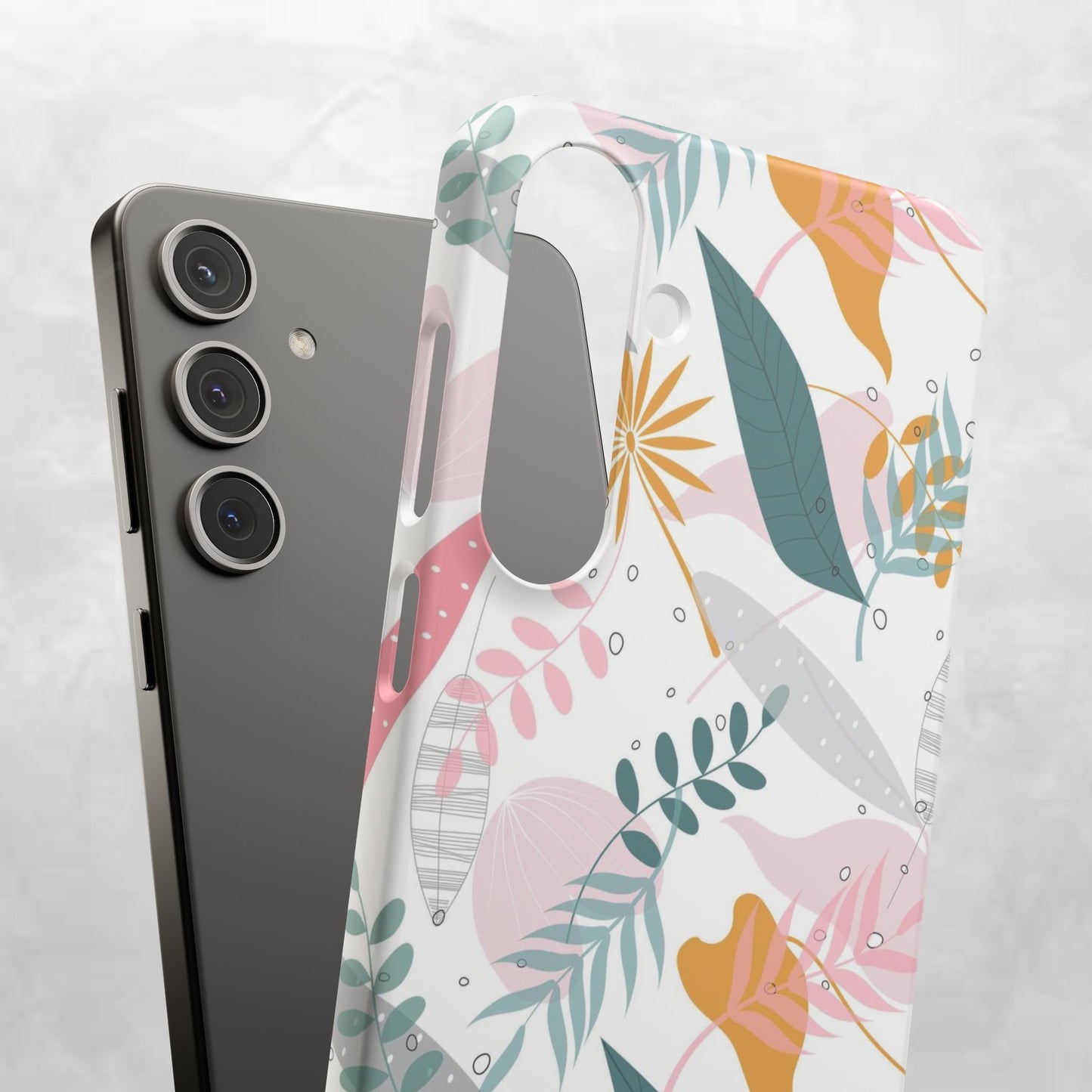 Floral Snap Case - Stylish Phone Protector with Botanical Design