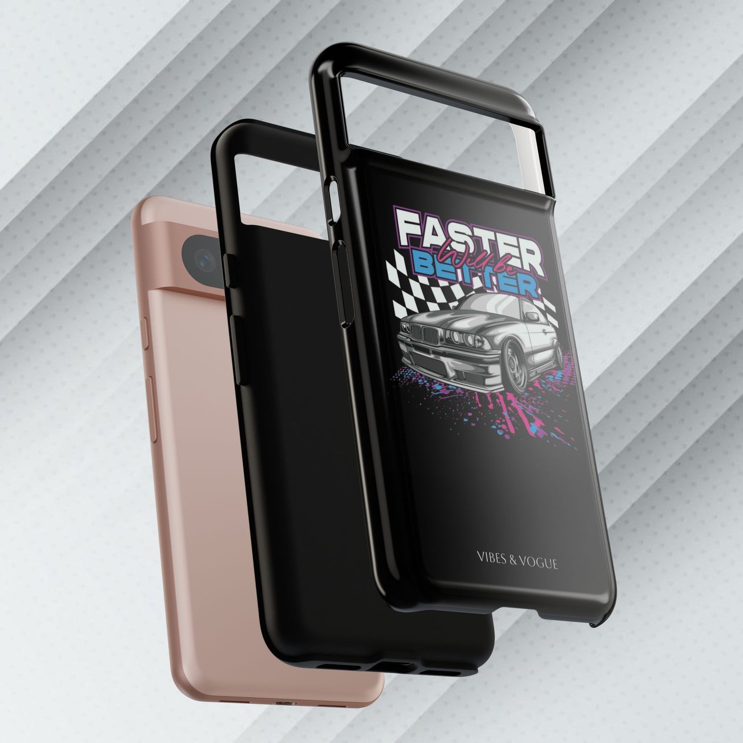 Racing Phone Case - 'Faster Is Better' Design for Car Enthusiasts
