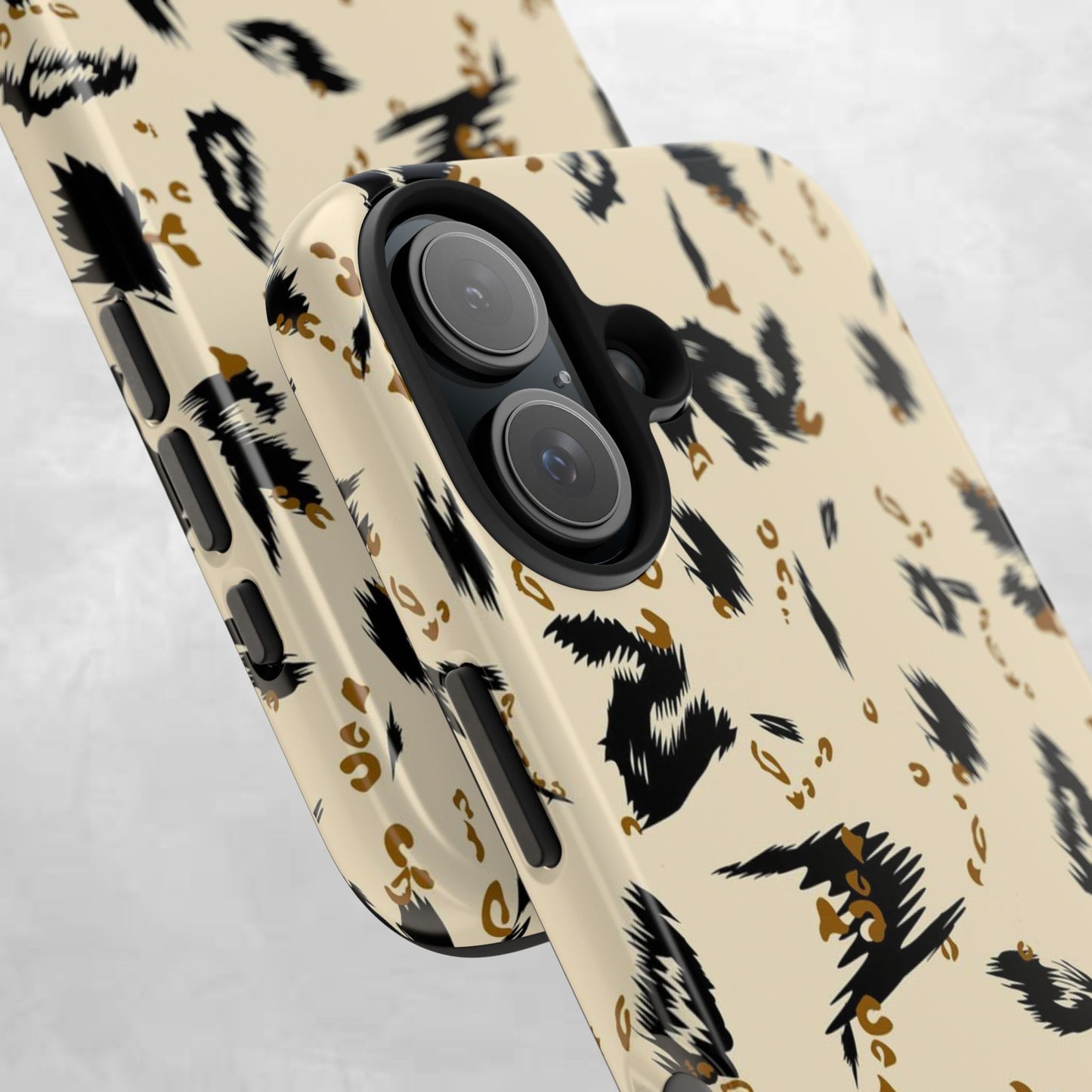 Leopard Splash Tough Phone Case — Protective Animal Print iPhone Cover