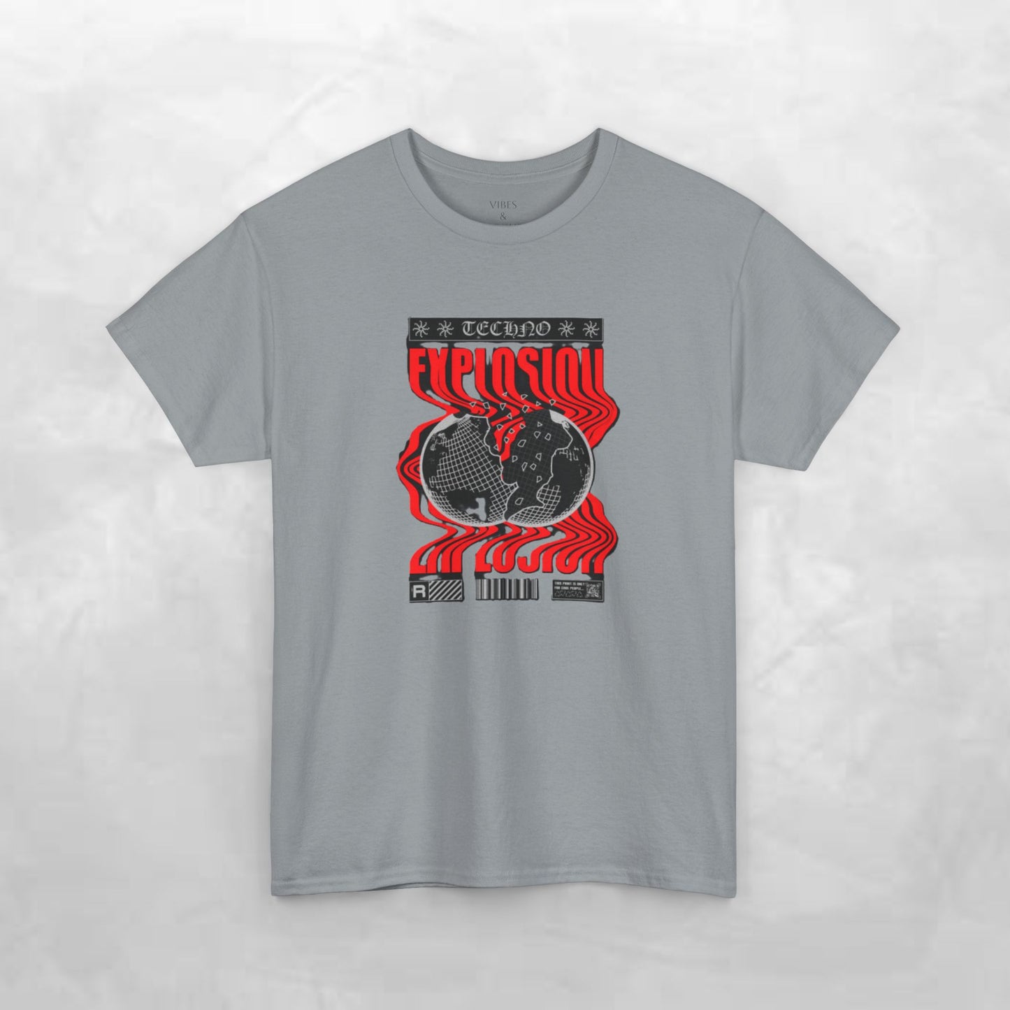 Graphic Tee for Music Lovers, Retro Explosion Design, Unisex Cotton Shirt, Perfect for Festivals, Concerts, Gift Idea