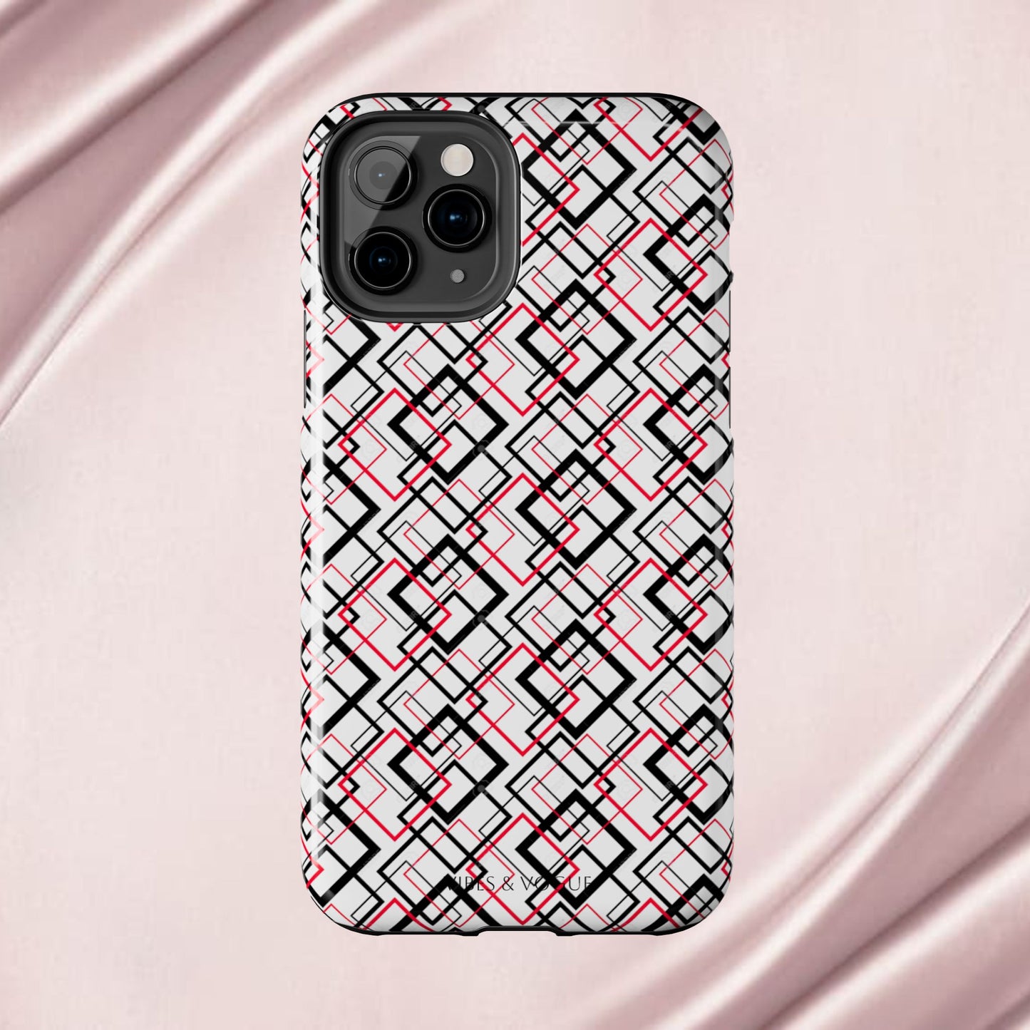 Stylish Geometric Tough Phone Case - Modern Design for Trendsetters