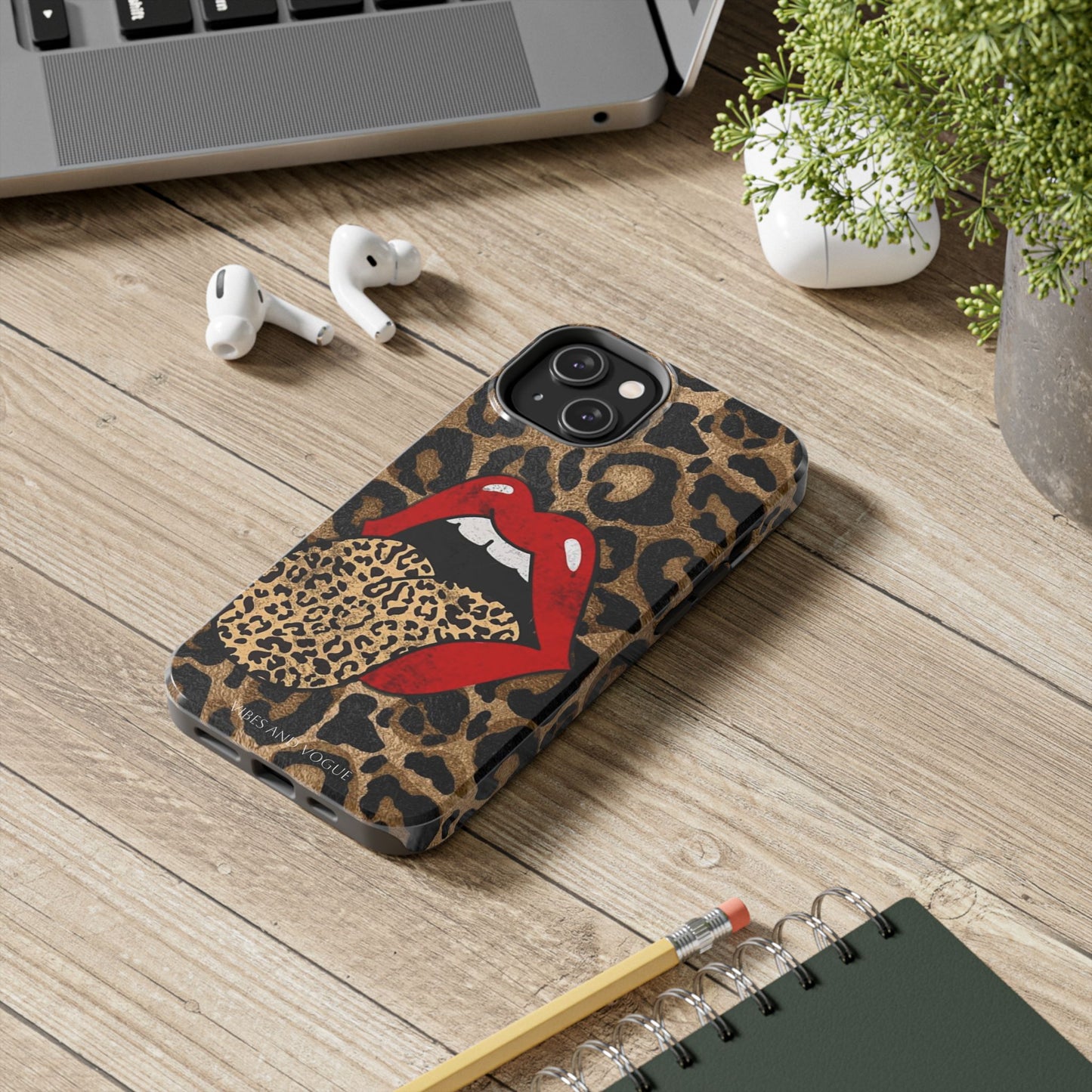 Leopard Lip Tough Phone Case — Bold Animal Print Phone Cover