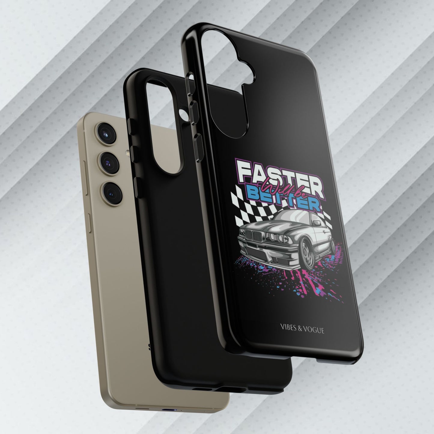 Racing Phone Case - 'Faster Is Better' Design for Car Enthusiasts