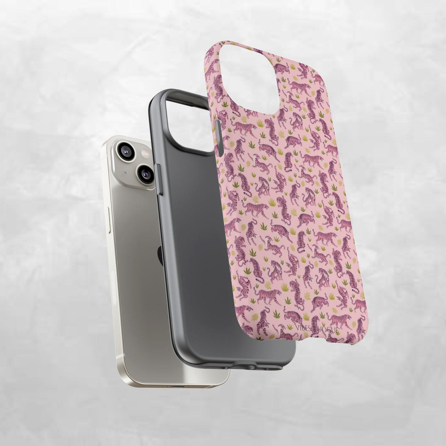 Pink Tiger Pattern Phone Case - Tough Cases