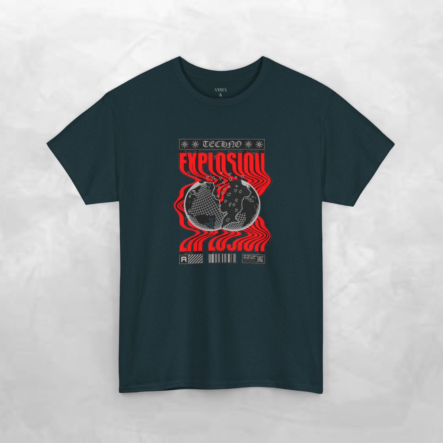 Graphic Tee for Music Lovers, Retro Explosion Design, Unisex Cotton Shirt, Perfect for Festivals, Concerts, Gift Idea