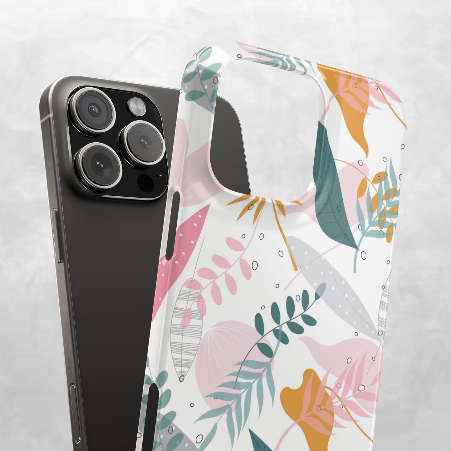 Floral Snap Case - Stylish Phone Protector with Botanical Design