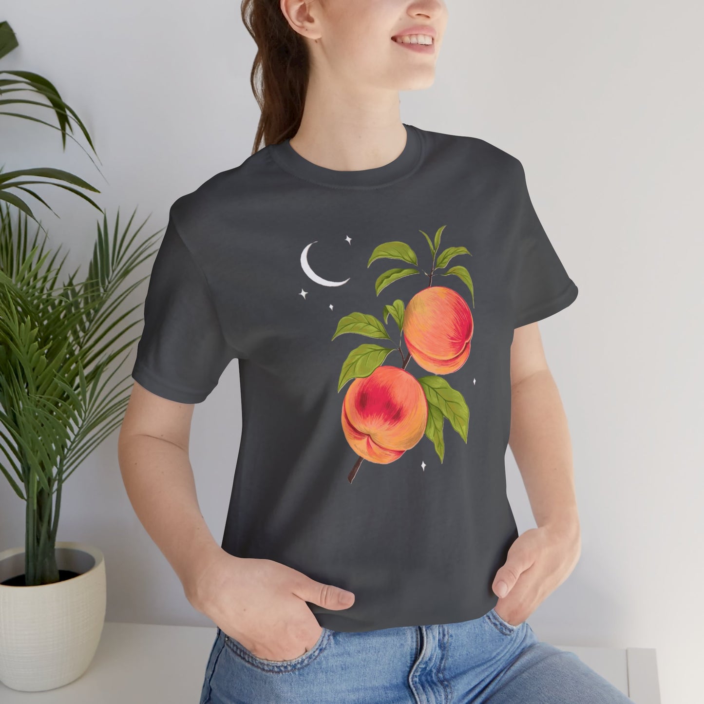 Peachy Summer Vibes Tee - Unisex Jersey Short Sleeve Shirt, Casual Wear, Gift for Her, Summer Fashion, Peach Design, Birthday Gift