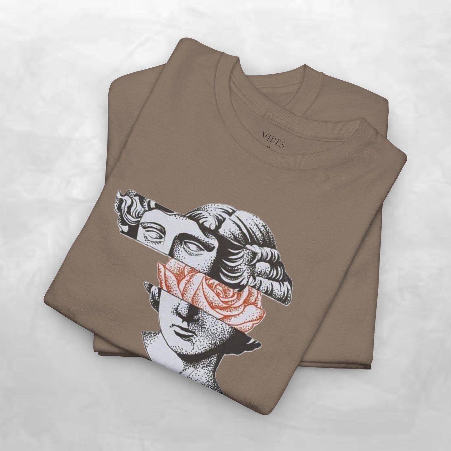 Artistic Unisex Heavy Cotton Tee – Abstract Face Design