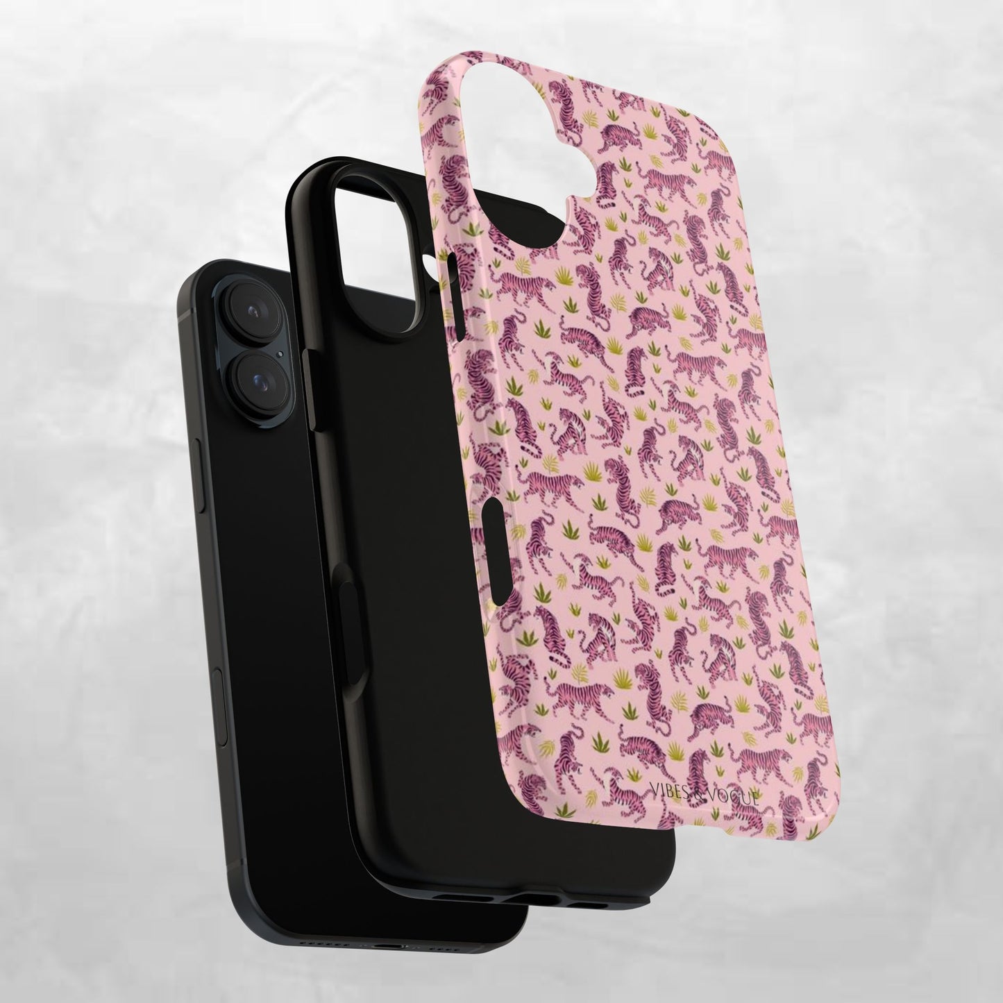 Pink Tiger Pattern Phone Case - Tough Cases