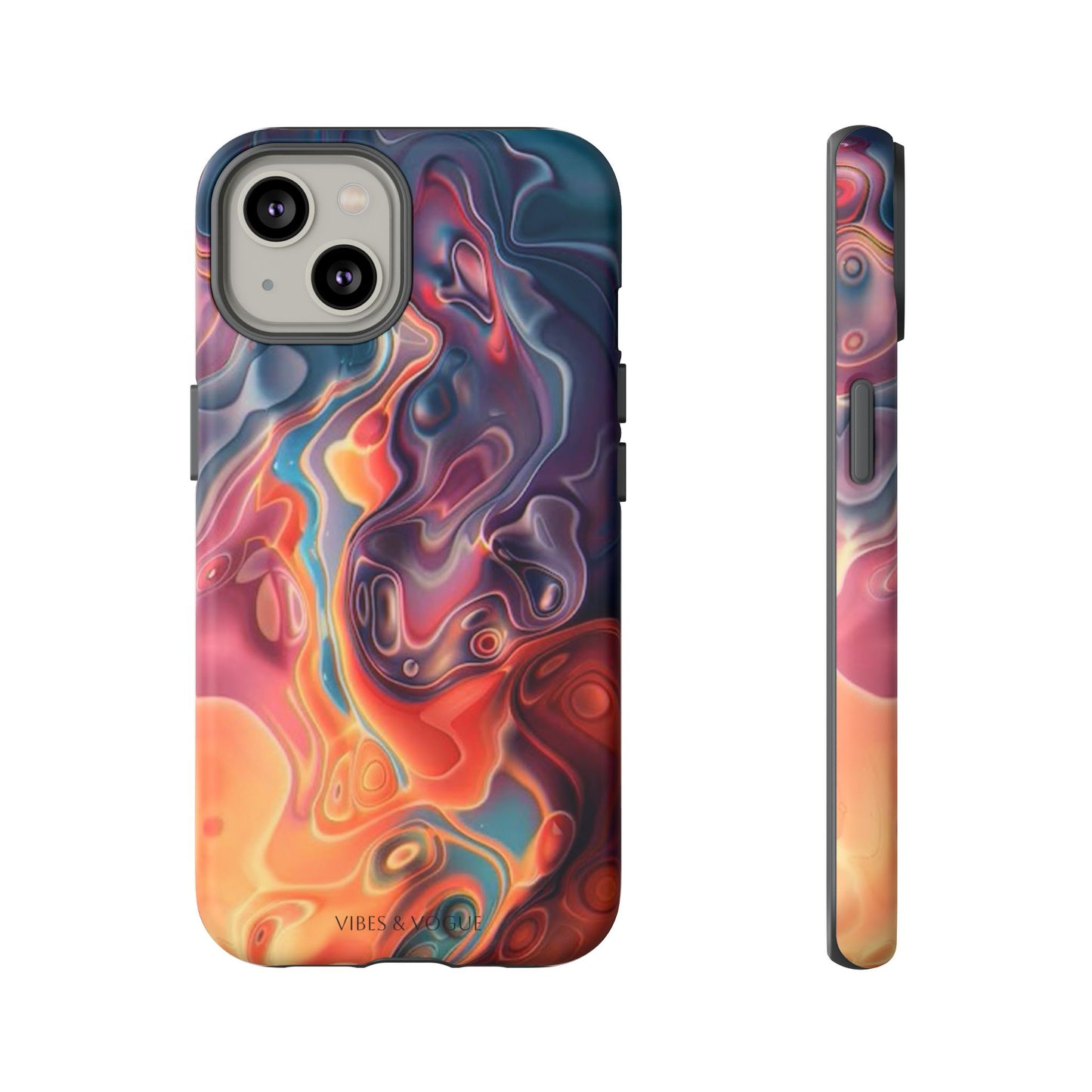 Colorful Phone Case, Abstract Print Cover, Tough Cases for Protection, Gift for Her, Modern Design, Trendy Mobile Accessory