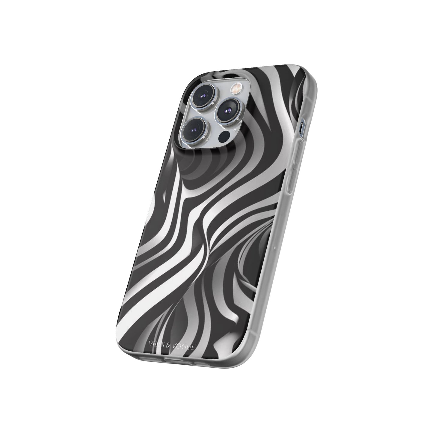Stylish Phone Cases, Trendy Flexi Cases for iPhone, Black and White Art Case, Gifts for Him/Her, Phone Accessories, Unique Design
