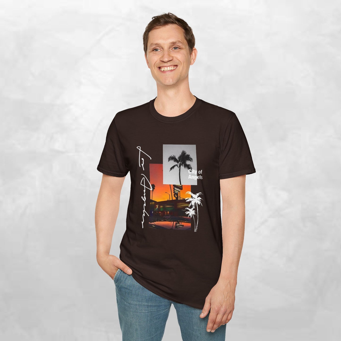 T-Shirt — Tropical Sunset Los Angeles Palm Tree Tee