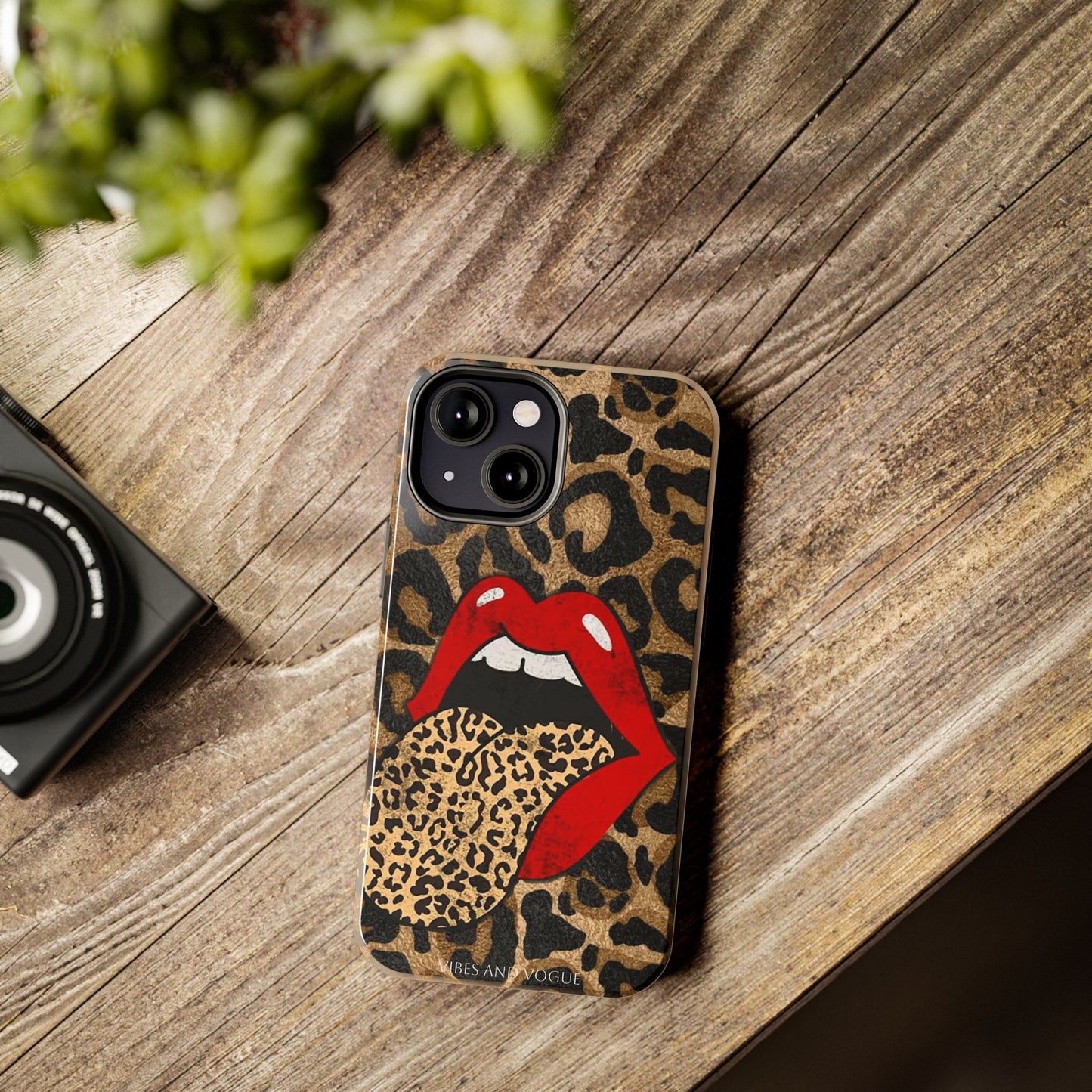Leopard Lip Tough Phone Case — Bold Animal Print Phone Cover