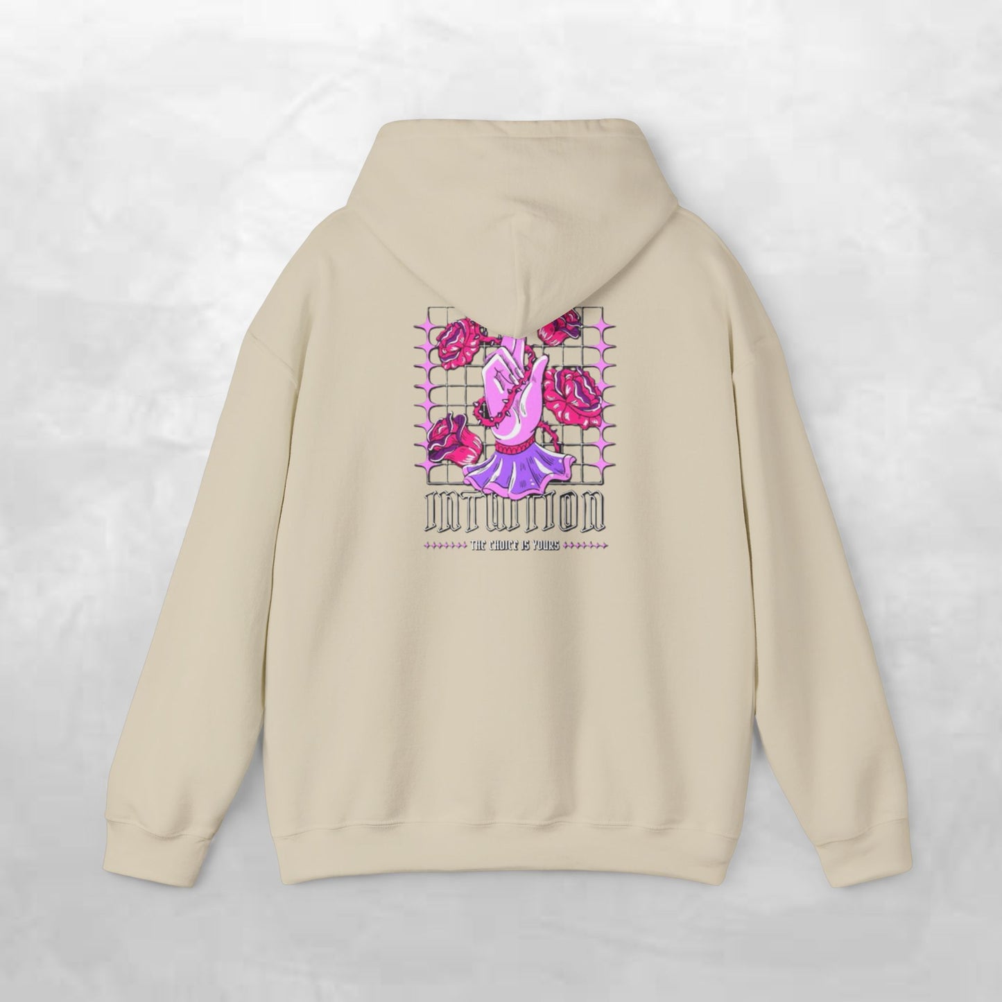 Intuitive Blooms Hoodie, Cozy Sweatshirt, Artistic Apparel, Unique Gift, Comfortable Fashion