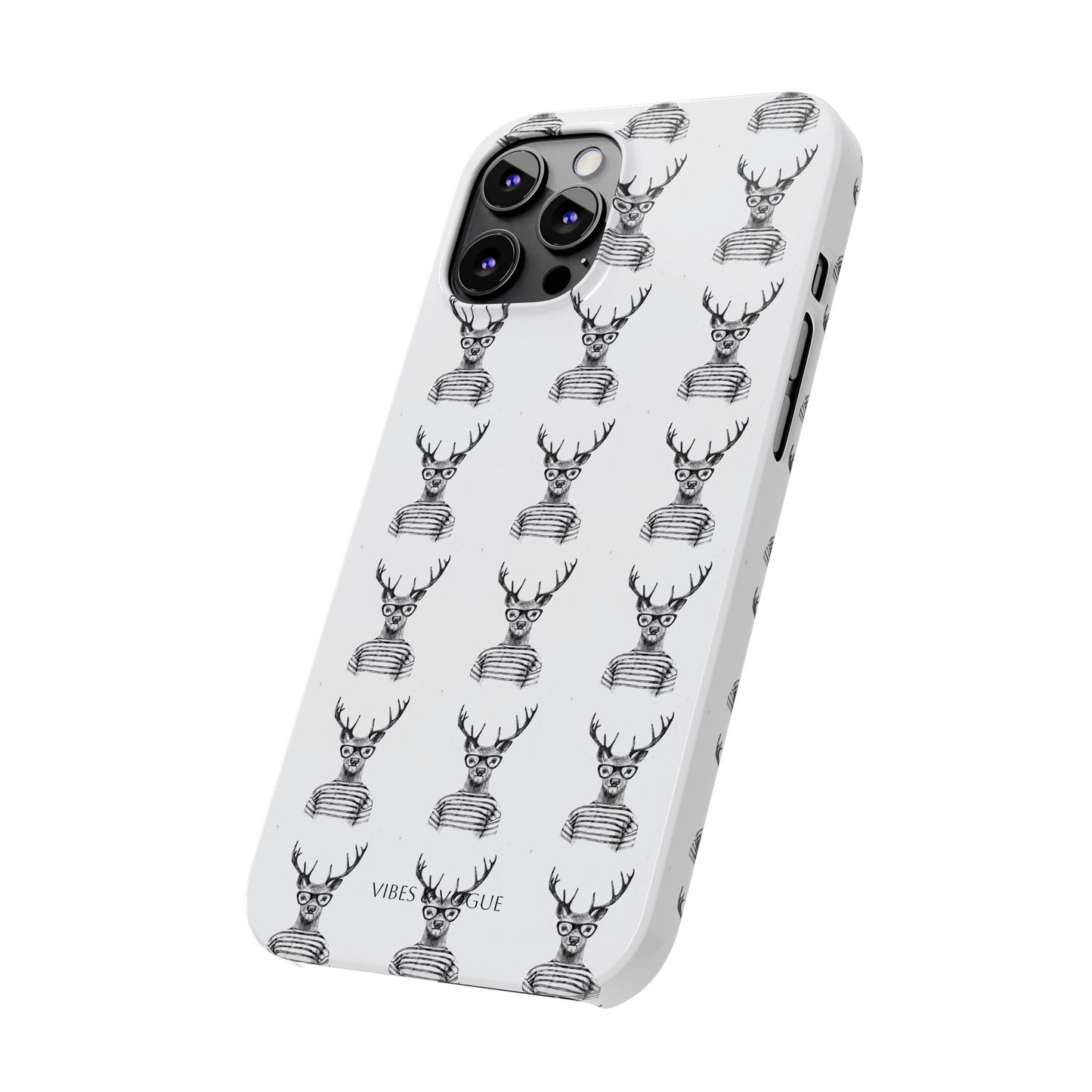 Stylish Slim Phone Case with Cool Stag Design