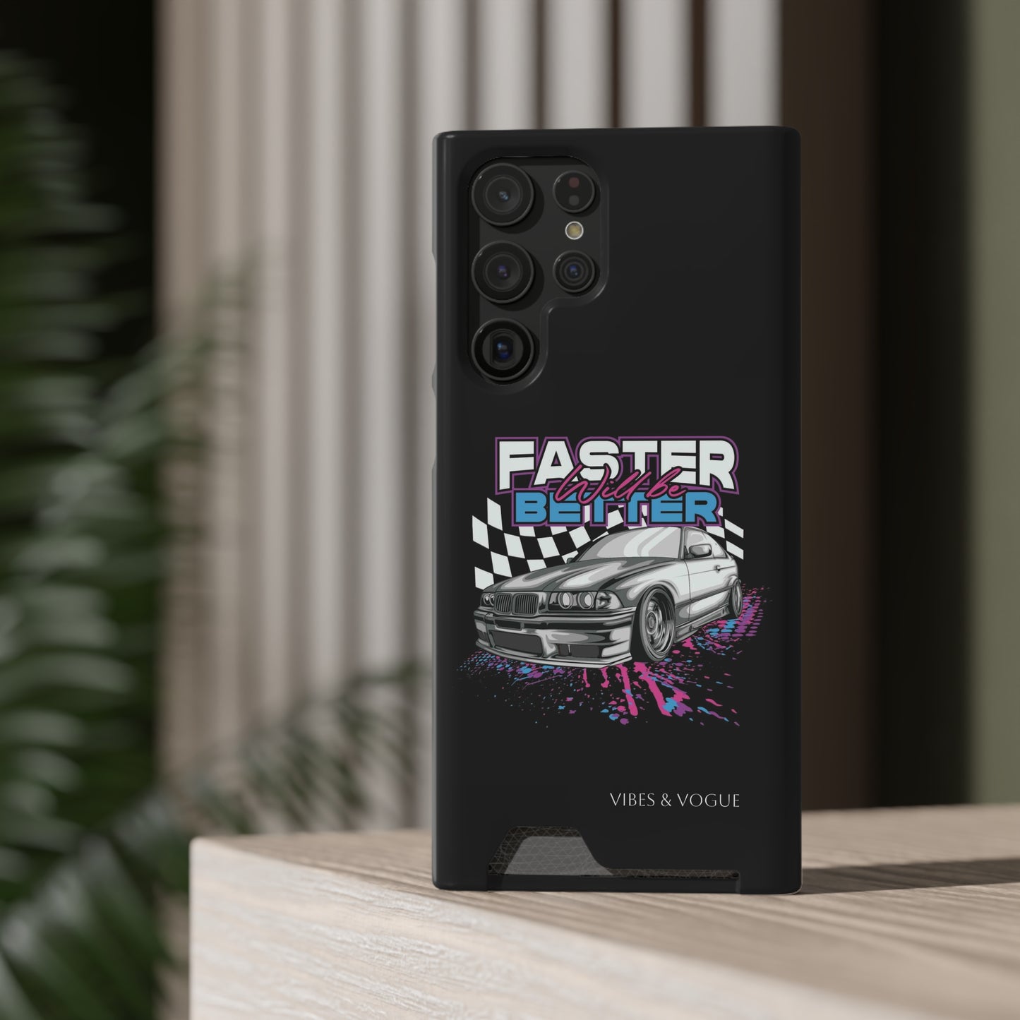 Racer Phone Case with Card Holder - Fast & Furious Motif