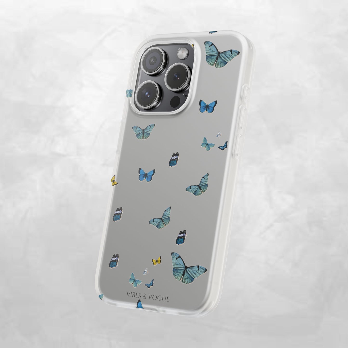 Butterfly Vibes Phone Case, Flexible Phone Cover, Elegant Phone Accessory, Gift for Nature Lovers, Spring Decor, Eco-Friendly Case