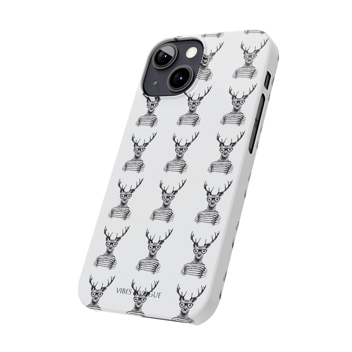 Stylish Slim Phone Case with Cool Stag Design