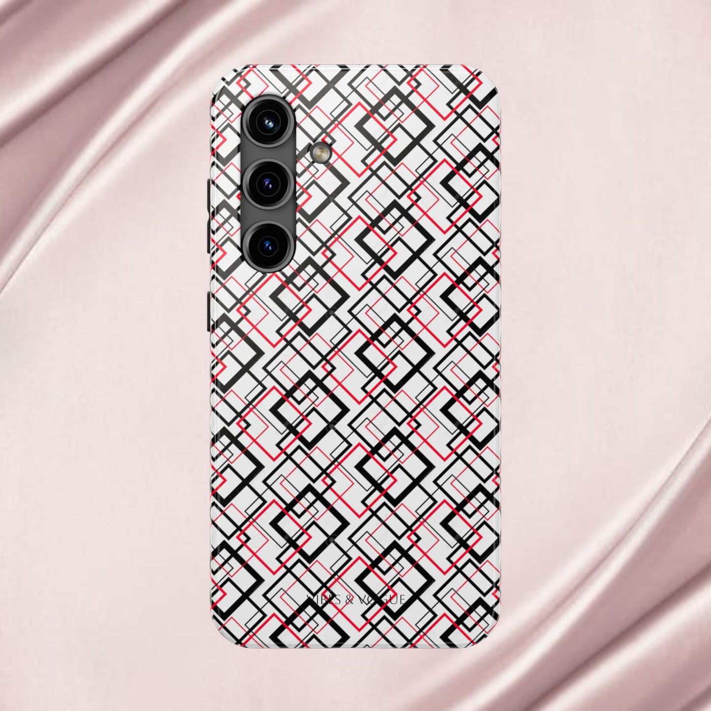 Stylish Geometric Tough Phone Case - Modern Design for Trendsetters