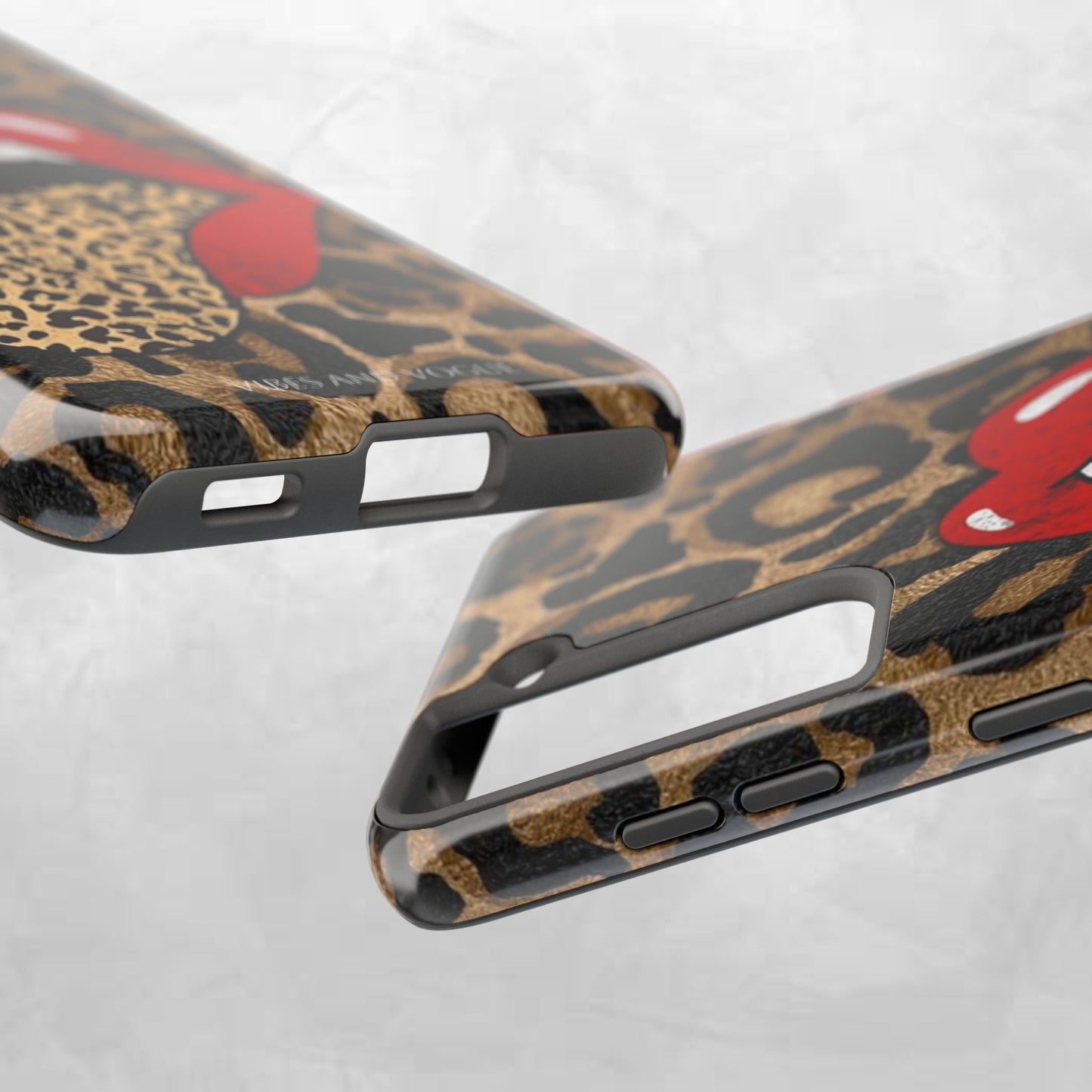 Leopard Lip Tough Phone Case — Bold Animal Print Phone Cover