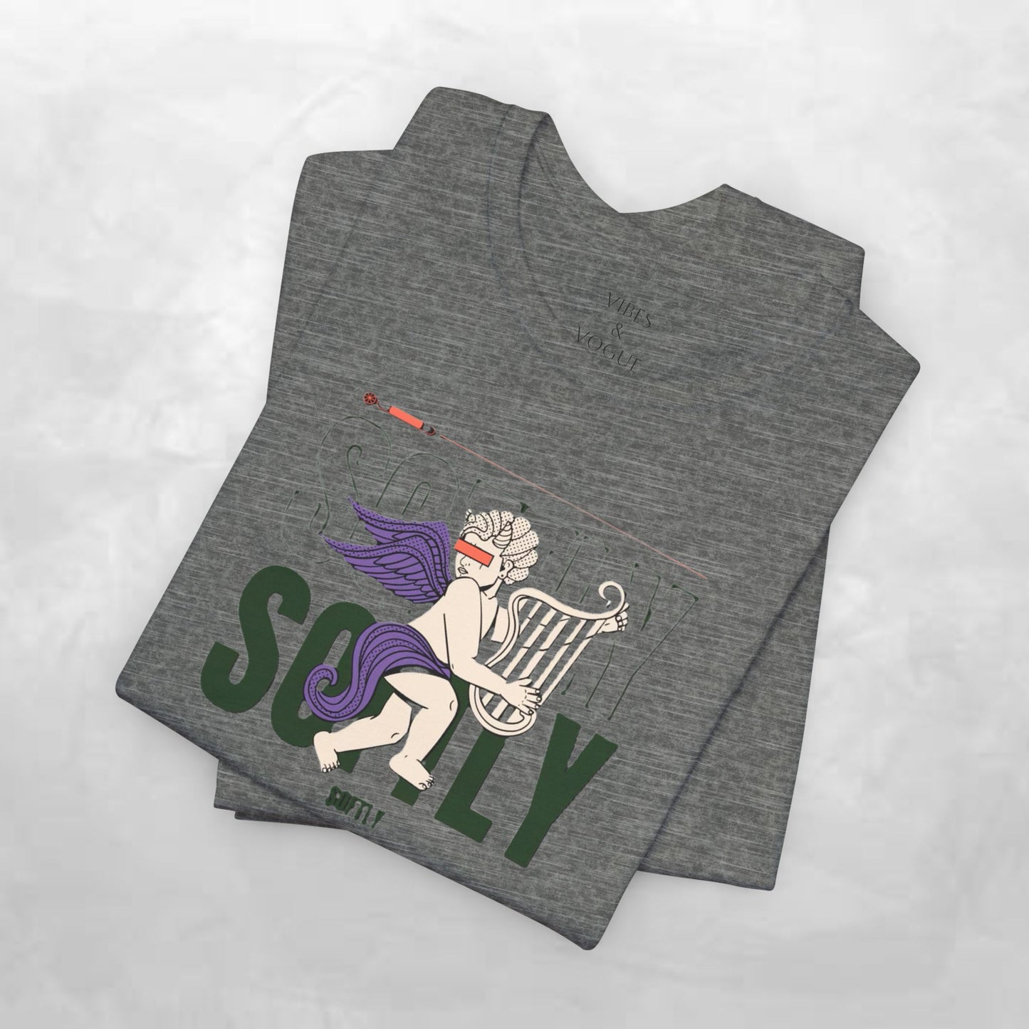 Unisex Short Sleeve Tee with Harp Design, Casual Tee, Gift for Music Lovers, Summer Wear, Concert Outfit, Friendship Tee