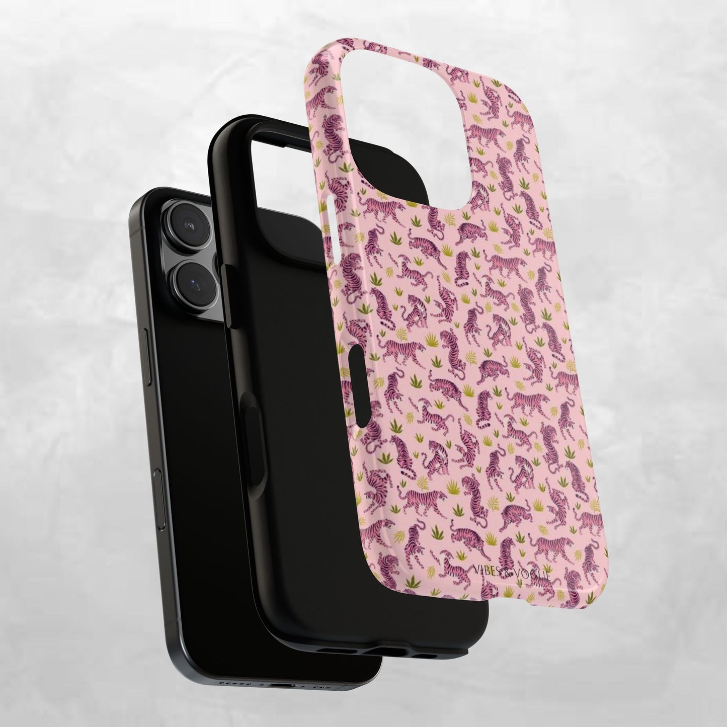Pink Tiger Pattern Phone Case - Tough Cases