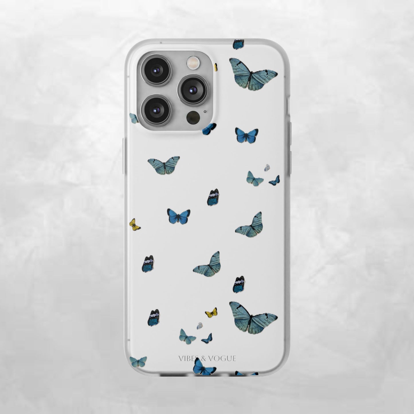 Butterfly Vibes Phone Case, Flexible Phone Cover, Elegant Phone Accessory, Gift for Nature Lovers, Spring Decor, Eco-Friendly Case
