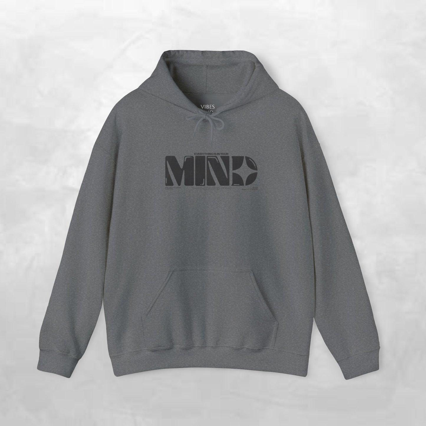 Mind Logo Hoodie — Minimalist Black Typography Pullover