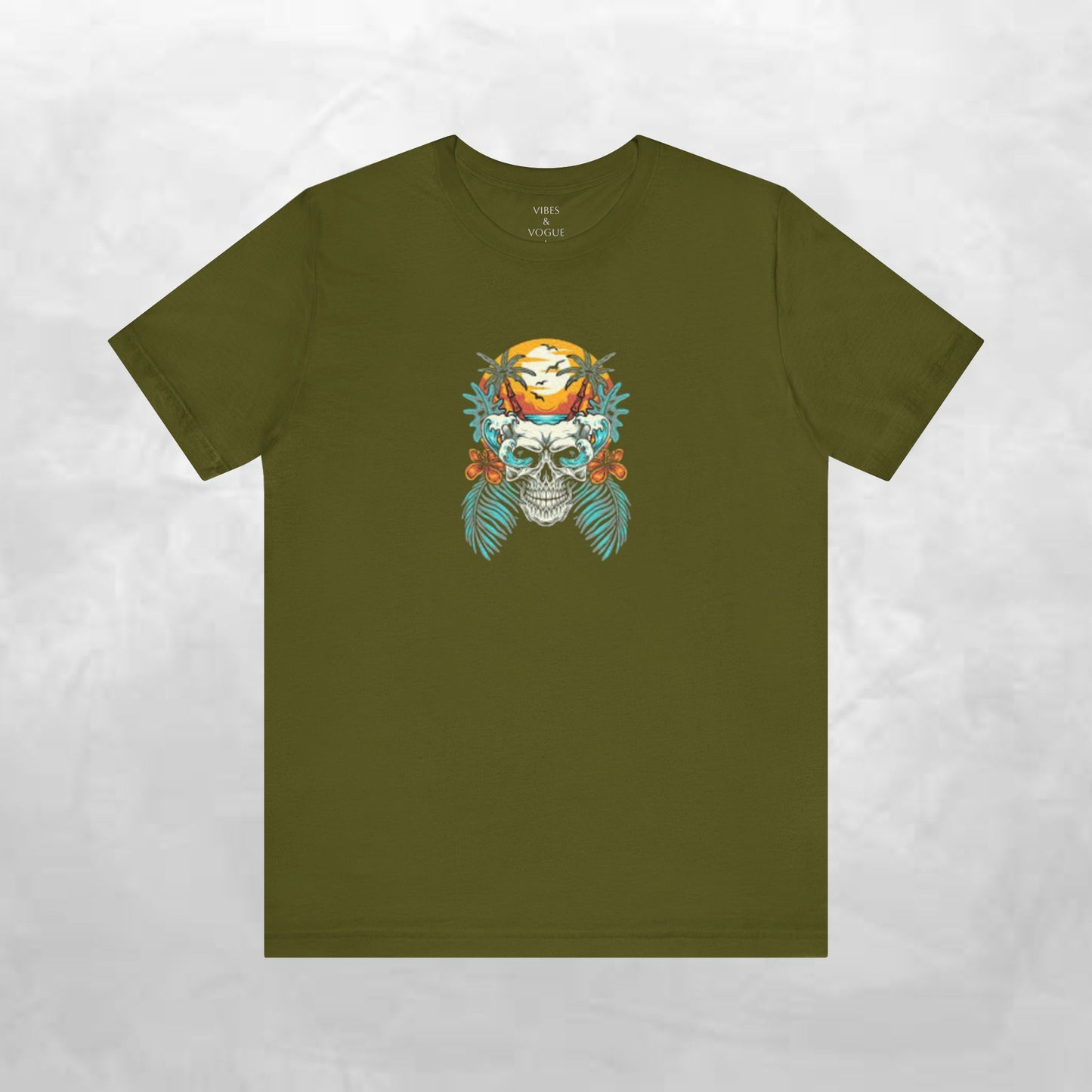 Vibes Tee - Unisex Jersey Short Sleeve T-Shirt with Skull Design