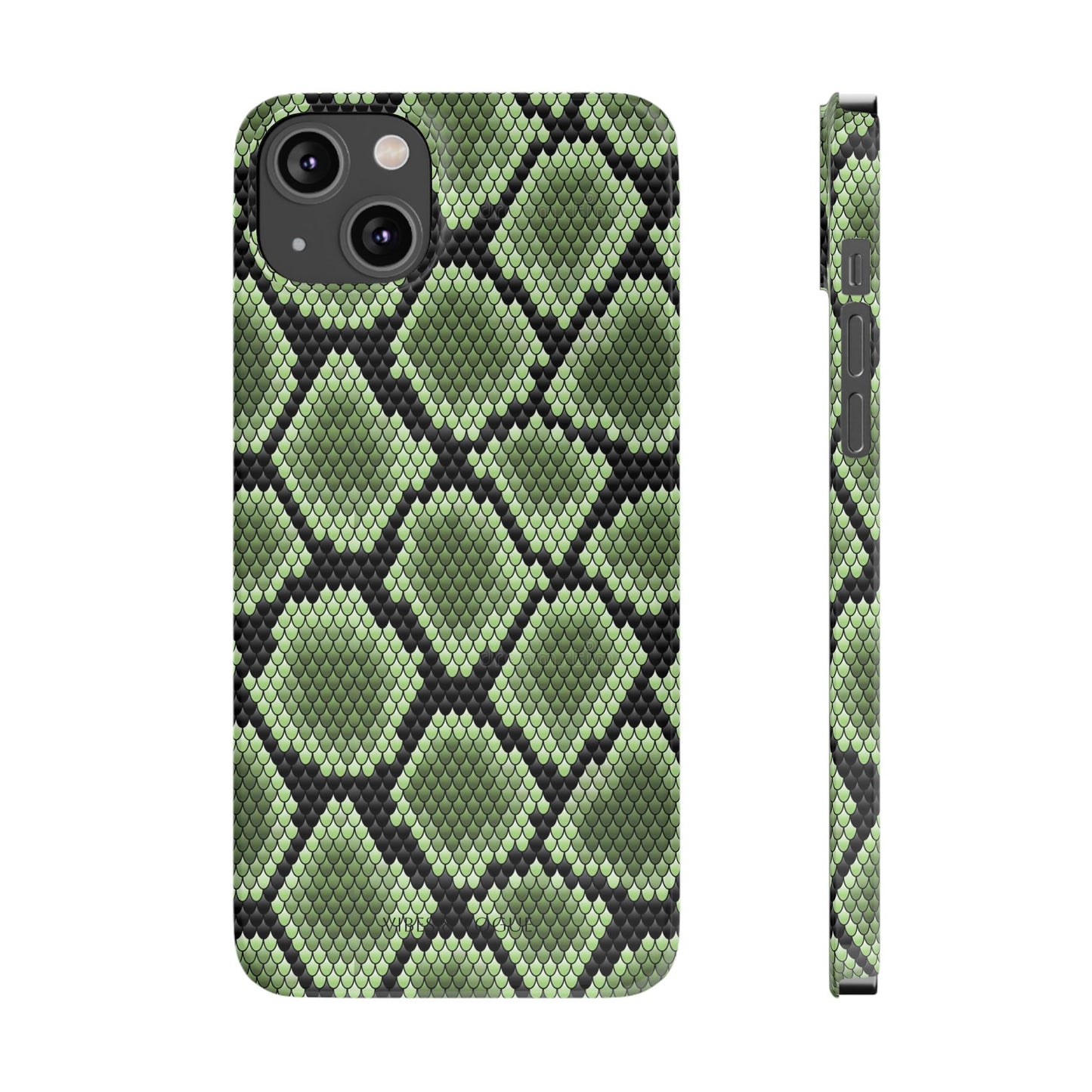 Sleek Green Snake Skin Slim Phone Case - Stylish & Protective for All Occasions