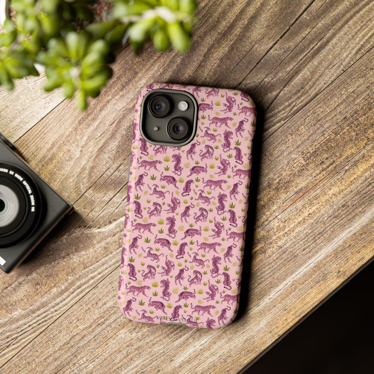 Pink Tiger Pattern Phone Case - Tough Cases