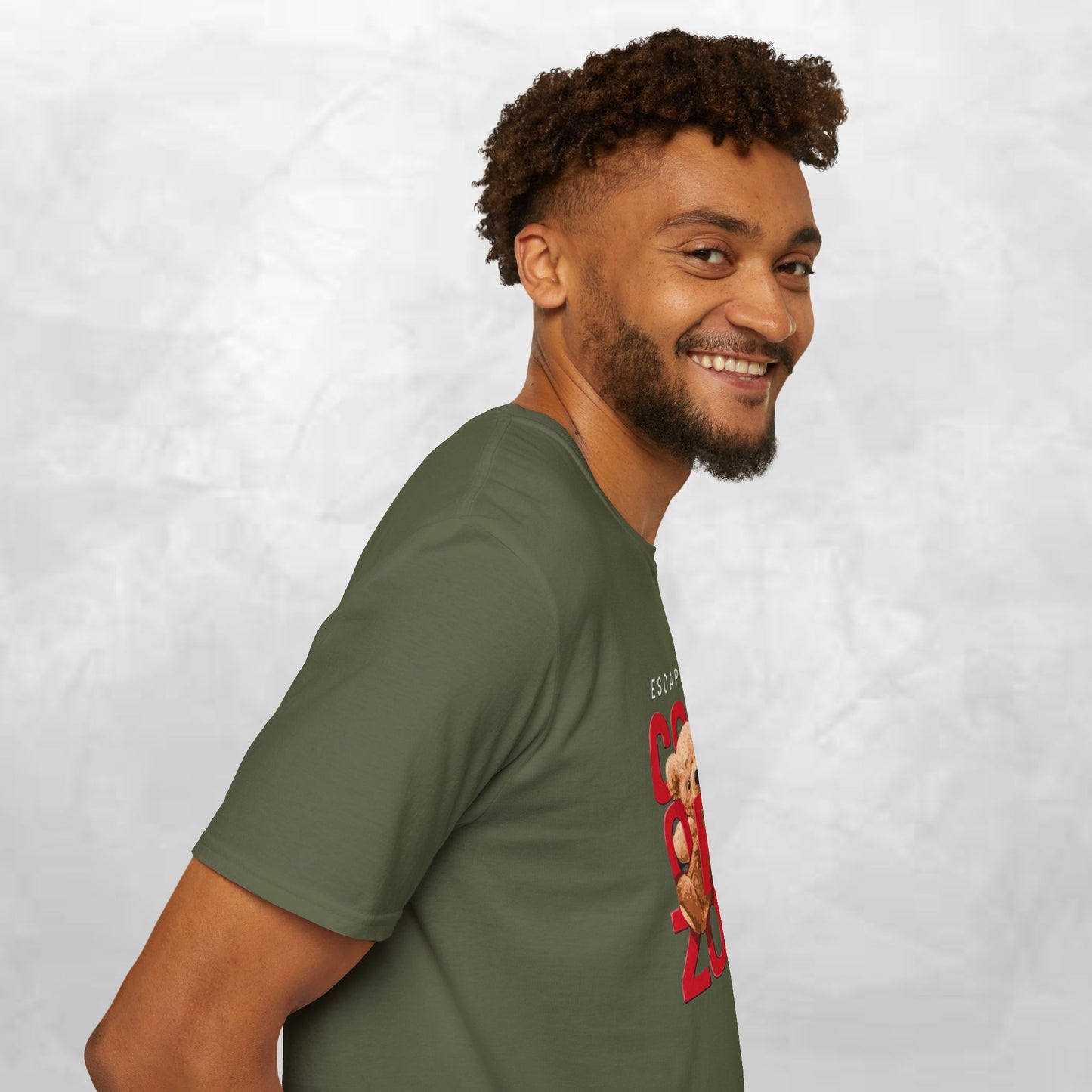 Escape Your Comfort Zone Teddy Bear T-Shirt, Cute Unisex Tee, Motivational Apparel, Gift for Friends, Casual Wear, Unique Design