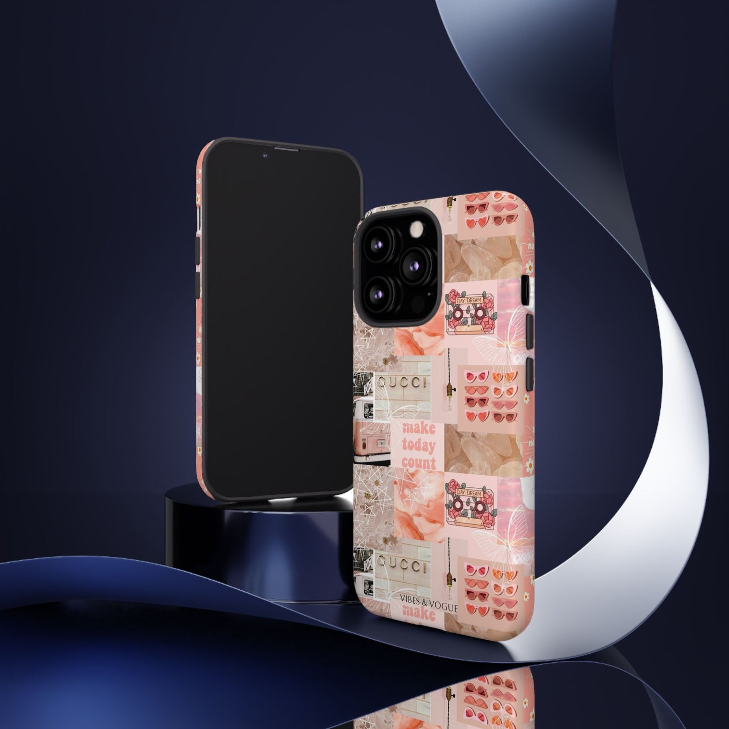 Stylish Phone Case for Trendsetters, Customizable Smartphone Cover, Vibes & Vogue Design, Floral Aesthetic Gift, Unique Tech Accessory
