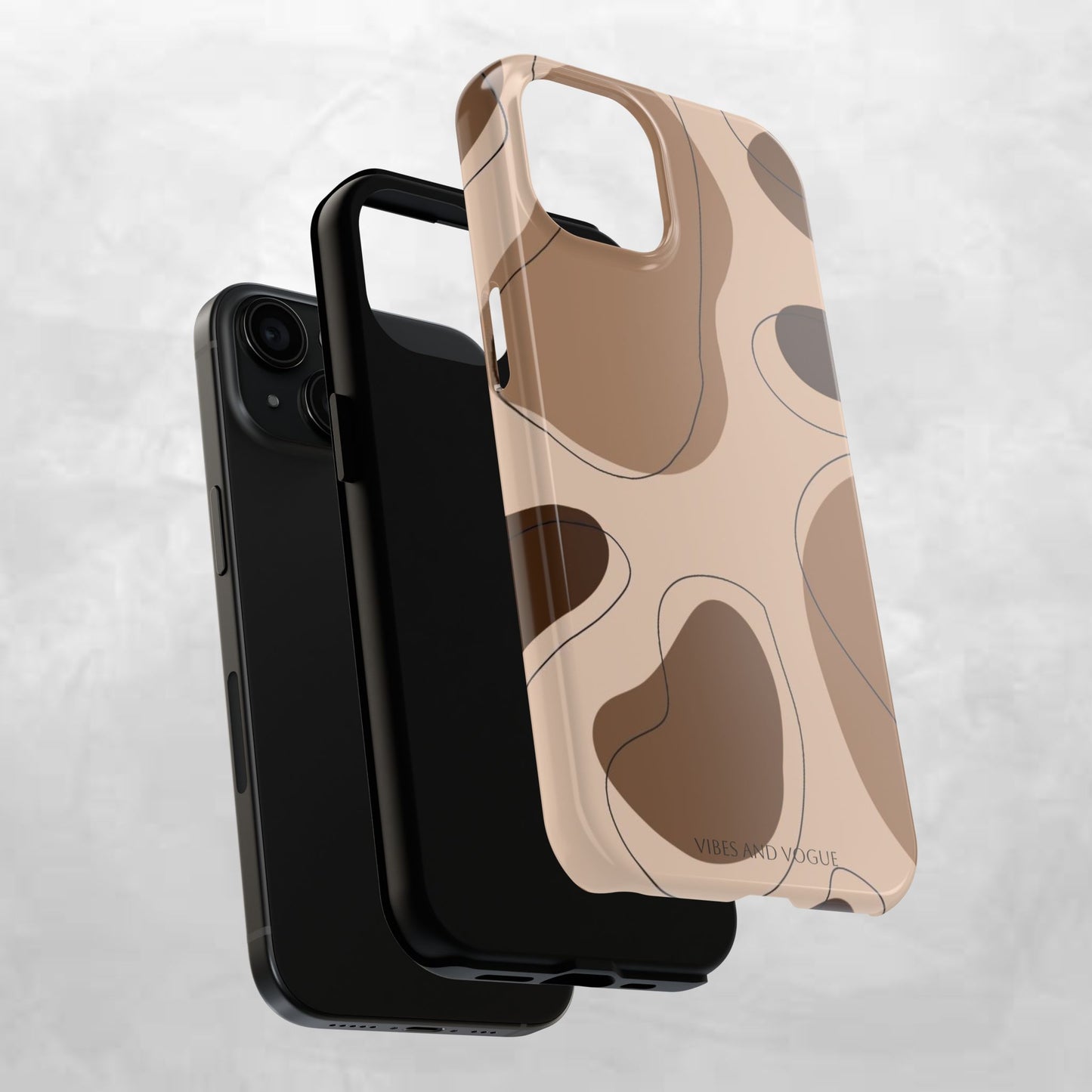 Abstract Brown Cowhide Tough Phone Case