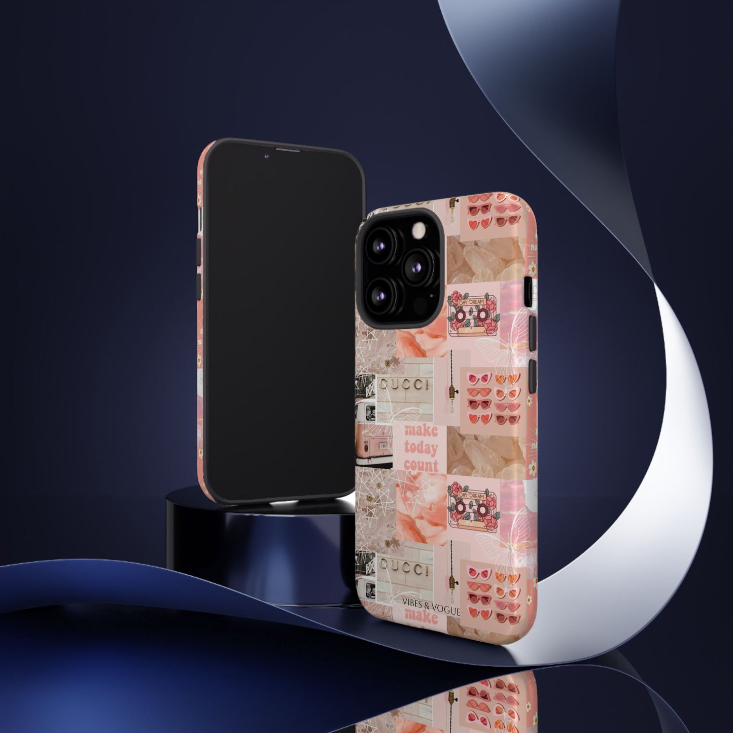 Stylish Phone Case for Trendsetters, Customizable Smartphone Cover, Vibes & Vogue Design, Floral Aesthetic Gift, Unique Tech Accessory