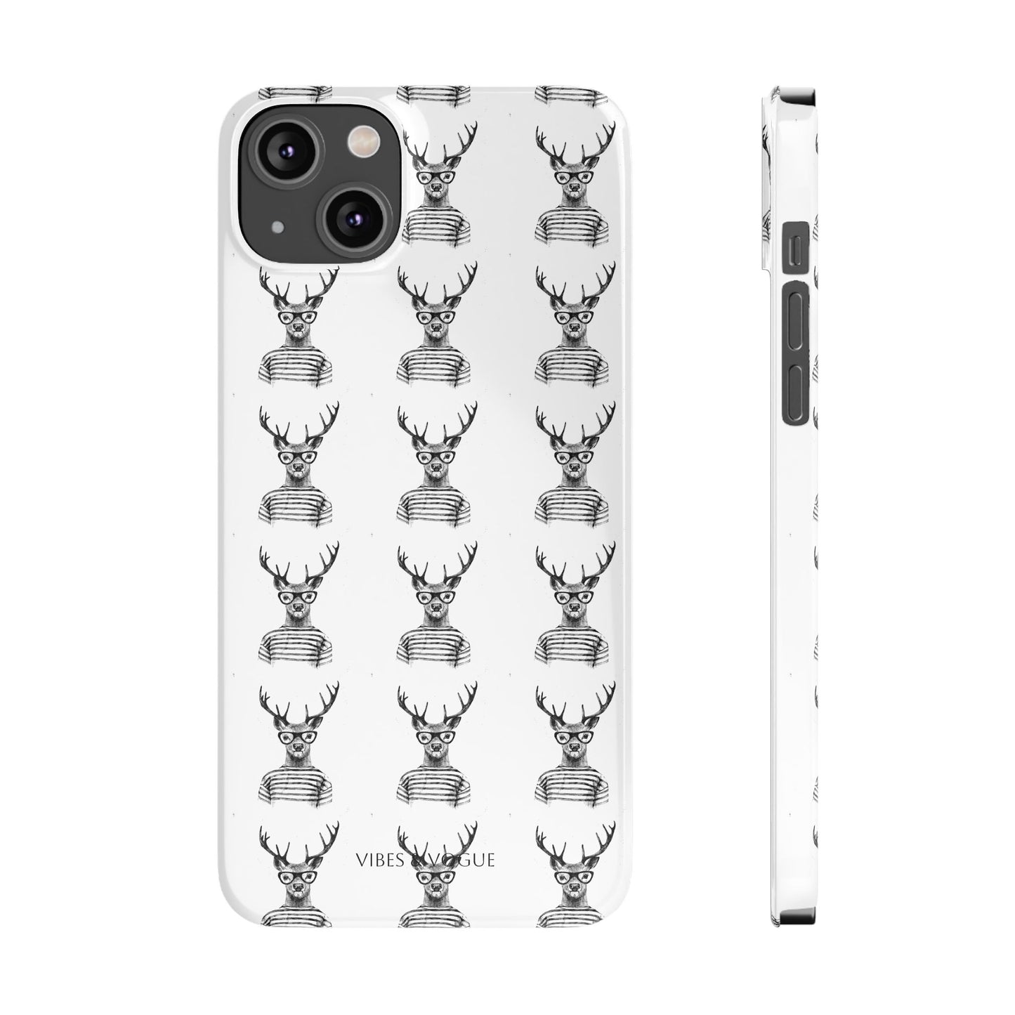 Stylish Slim Phone Case with Cool Stag Design