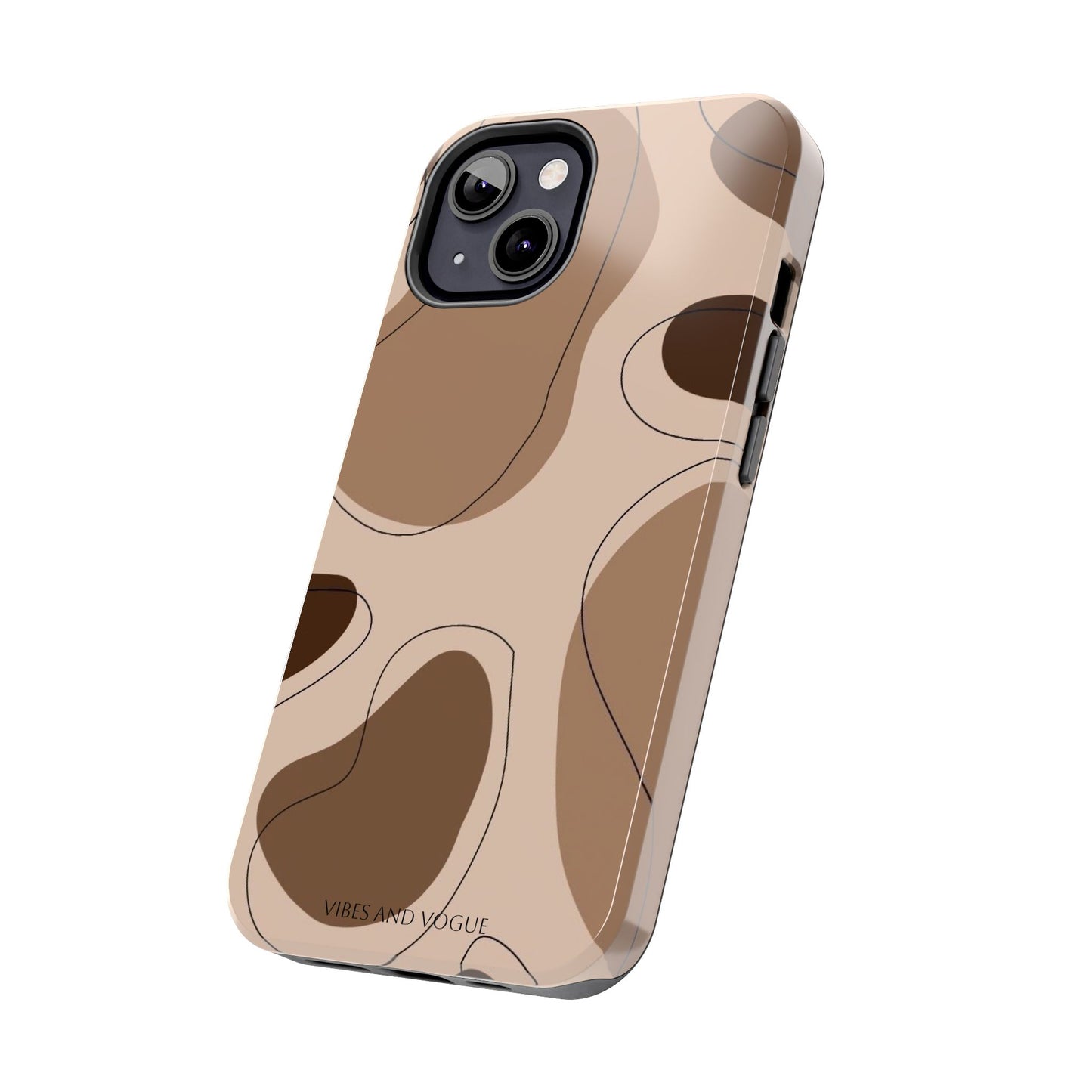 Abstract Brown Cowhide Tough Phone Case