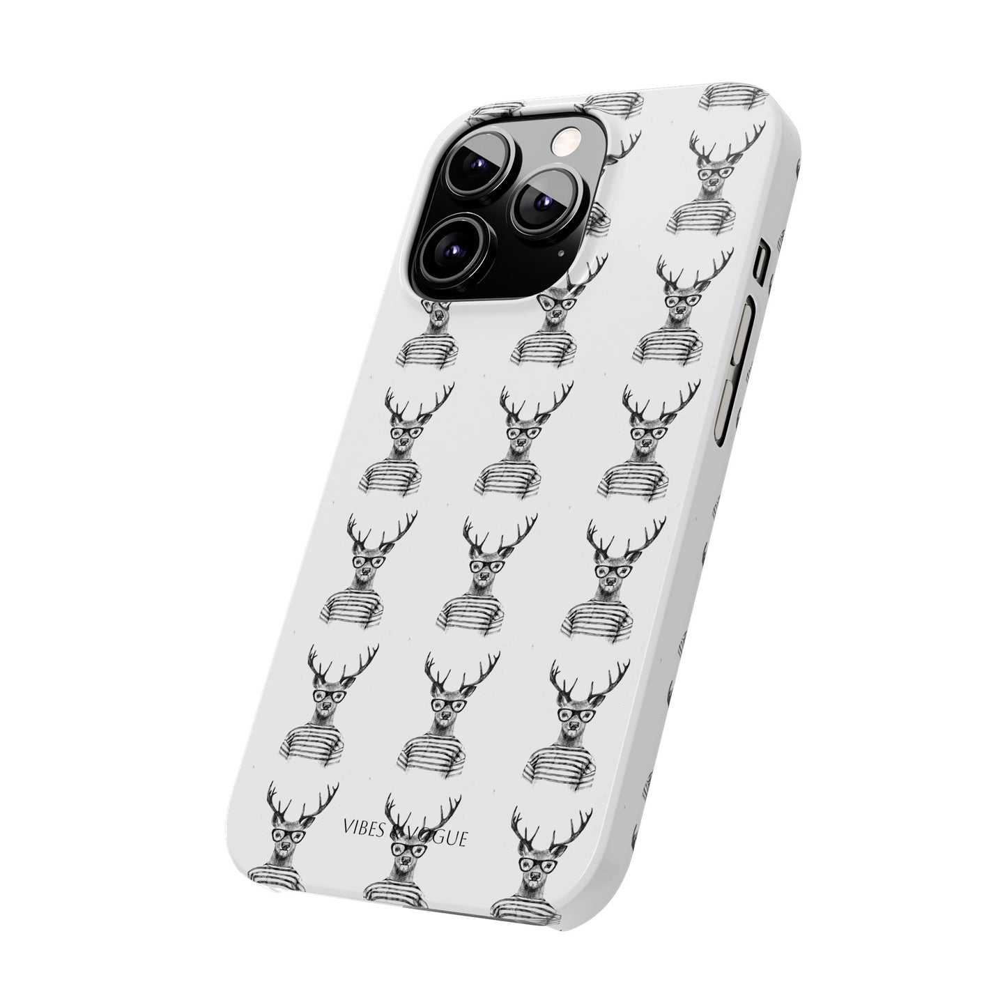 Stylish Slim Phone Case with Cool Stag Design